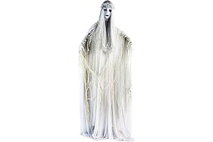 Terrifying Life-Sized Halloween Ghost Bride Prop: Haunted Hill Farm's Spooky Animated Specter