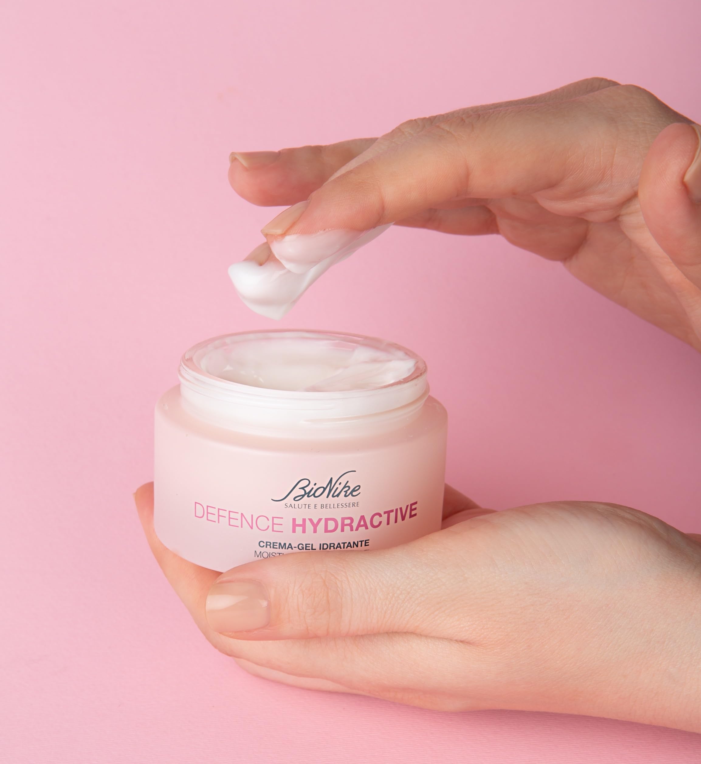 Bionike Defence Hydractive - Crema Viso Gel Idratante Detossinante e Antiossidante per Pelli Sensibili Normali, Rafforza e Idrata in Profondità, Dona Luminosità fino a 48 Ore, 50 ml