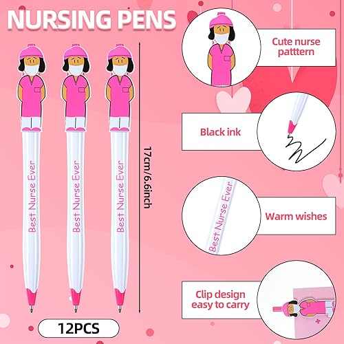 Miniatura 4 de Teling Juego de 48 piezas de regalo de Navidad para enfermeras, regalos de agradecimiento para enfermeras, 12 bolsas de cosméticos de maquillaje, 12