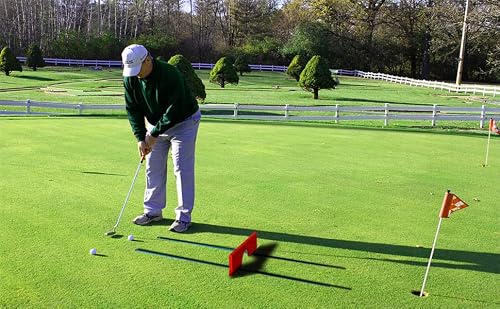 Junnee Golf Swing Trainer, True Target Aim - Pro Golf Alignment Training Aid, Swing And Putt Better - Red Base Only (Not Included Alignment Sticks) #TOP4