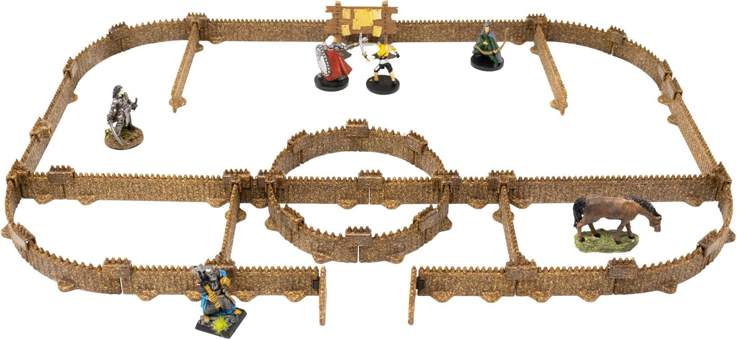 Dirt Cheap Dungeons - Palisades Kit | Modular & Customizable | Injection-Molded for Superior Durability | TTRPG Accessories for D&D, Daggerheart, & Tabletop Gaming