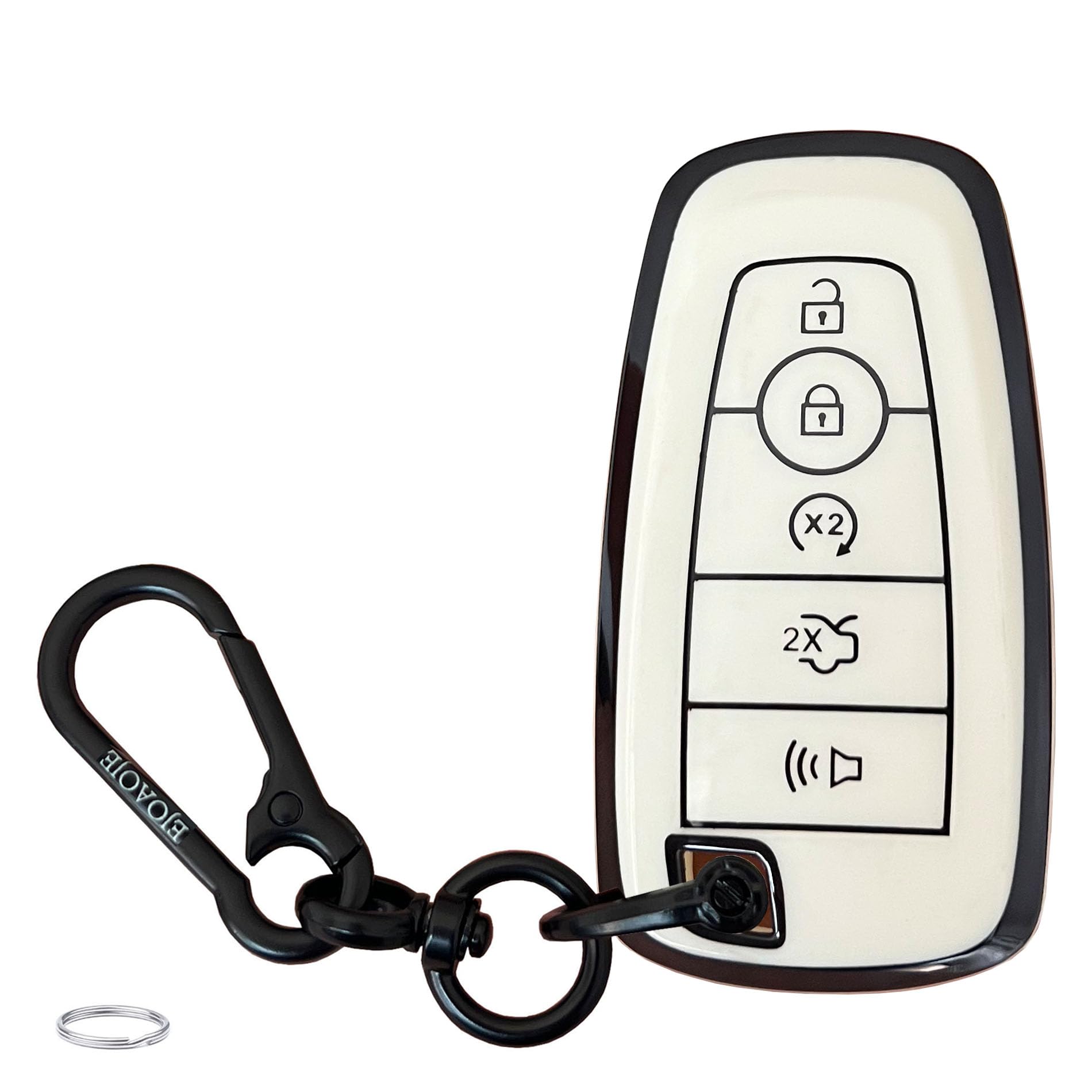 EJOAOJE Smart Key Protective Shell for Ford Key Fob Cover with Keychain Fits for Ford Explorer Fusion Escape Edge Expedition F150 F250 F350 F450 F550