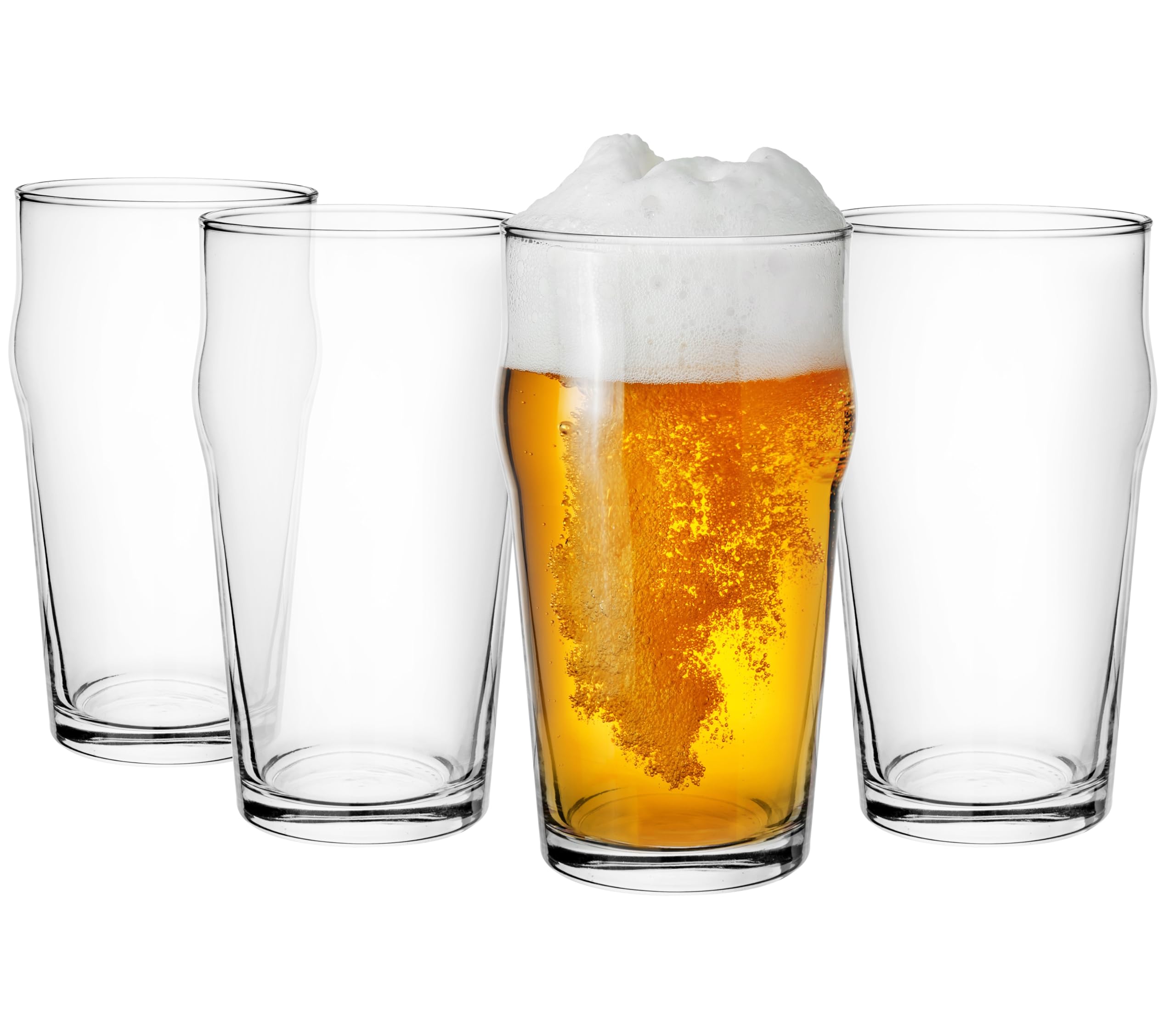 Glasmark KROSNO 1992 - Set di 4 bicchieri da birra da 530 ml, adatti per boccali e tazze da birra, lavabili in lavastoviglie