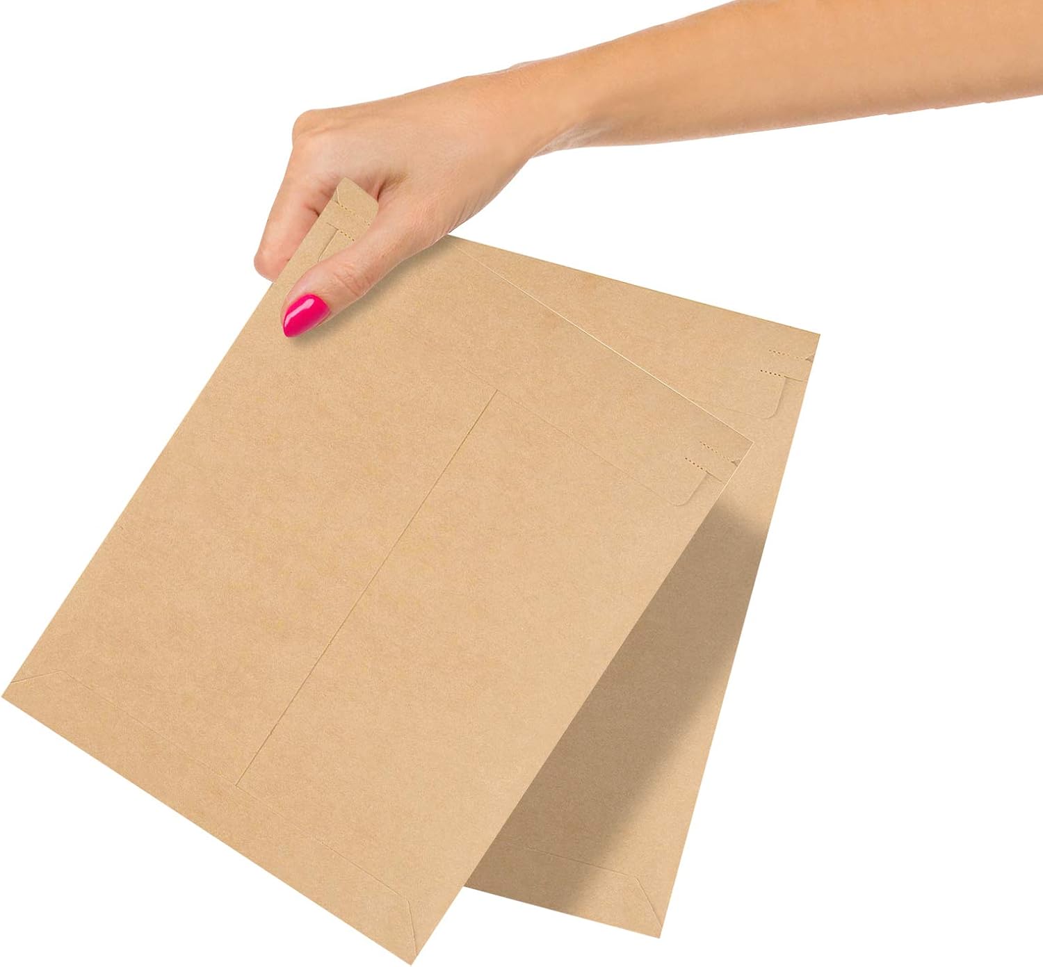 ABC Rigid Mailers 7 x 9 Inch. Pack of 10 Brown Cardboard Envelopes with Sturdy Glue, Tear-Off Strip. Recyclable Rigid Cardboard Mailers. 550 GSM Stay Flat Mailers, Self Seal Photo Mailers Rigid
