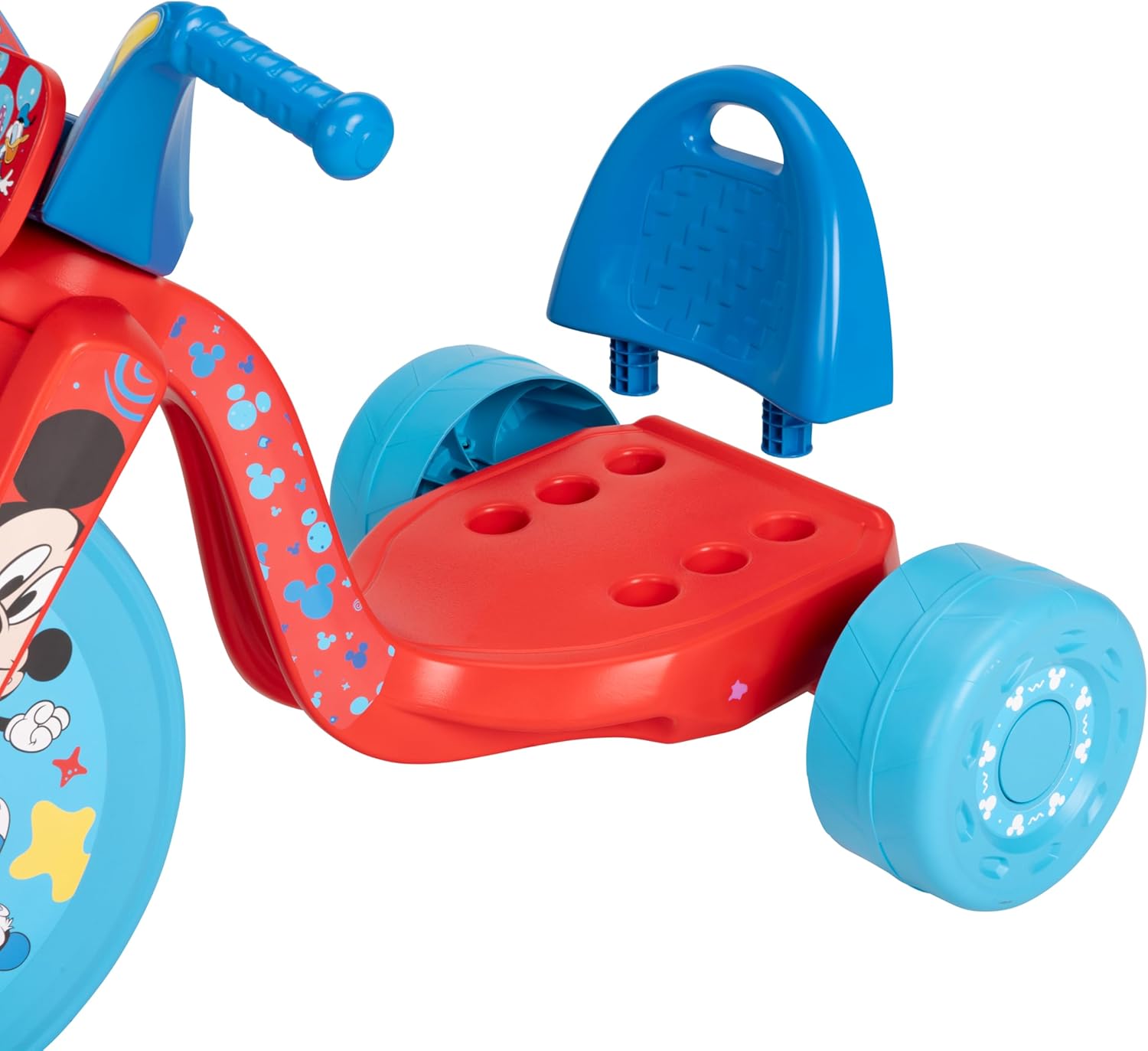Mickey Mouse Ride-On 15" Fly Wheels Cruiser Tricycle Bike, Trike Has Built-in Light on Both Sides of Big Wheel, Ages 3-7, for Kids 41”-44” Tall - 70 lbs. Weight Limit