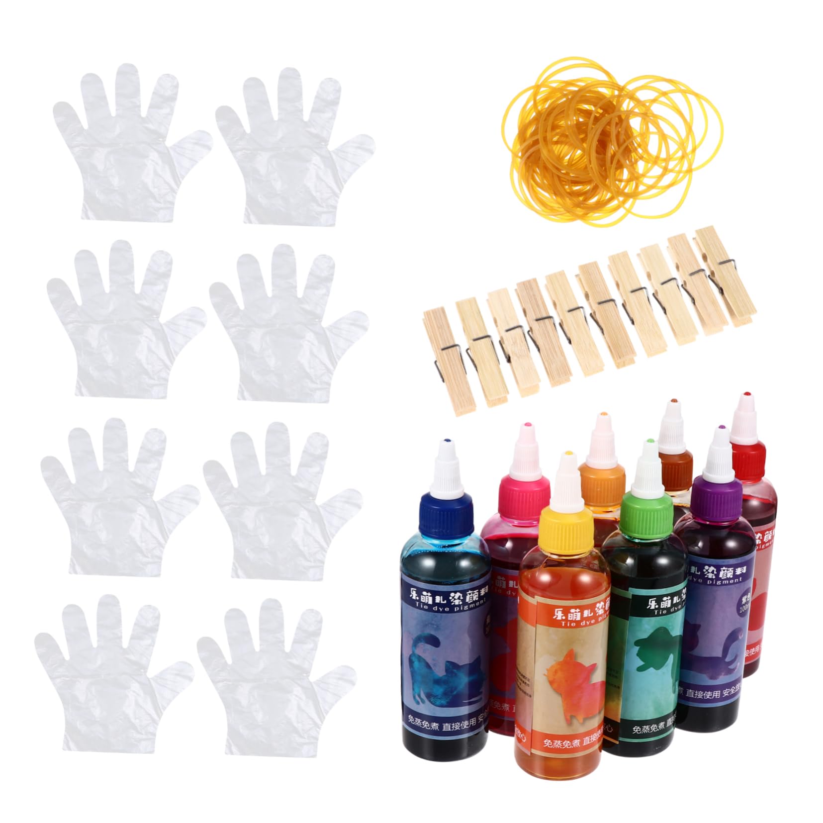 DIYEAH Tie Dye Kit for Kids 118 Pcs Tie-dye Paint Set Creative Pigment Home DIY Supplies