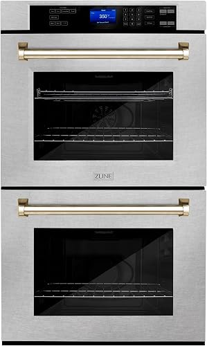 ZLINE Kitchen and Bath AWDSZ-30-G double wall oven, DuraSnow, Champagne Bronze