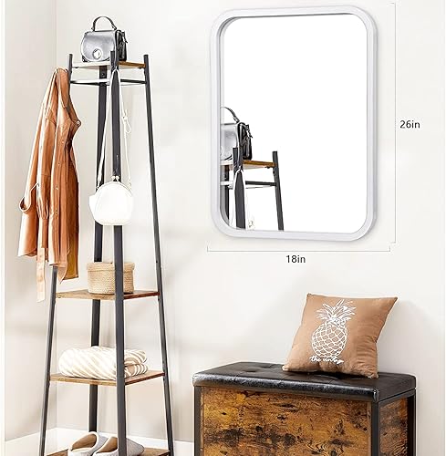 Miniatura 7 de AOAOPQ Espejo rectangular grande de 18 x 26 pulgadas, para decoración de entradas, espejo con marco de madera para baño, dormitorio, sala de estar,