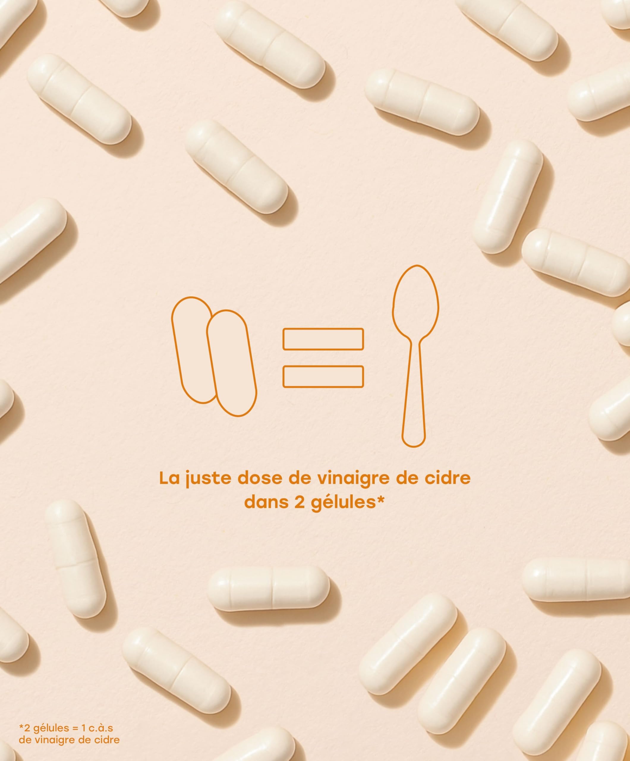 Archie, Gélules Vinaigre de Cidre Biologique, avec Acide Acétique - Naturel, vegan, sans gluten, sans sucre. Cure de 1 mois. 60 capsules. Made in France.