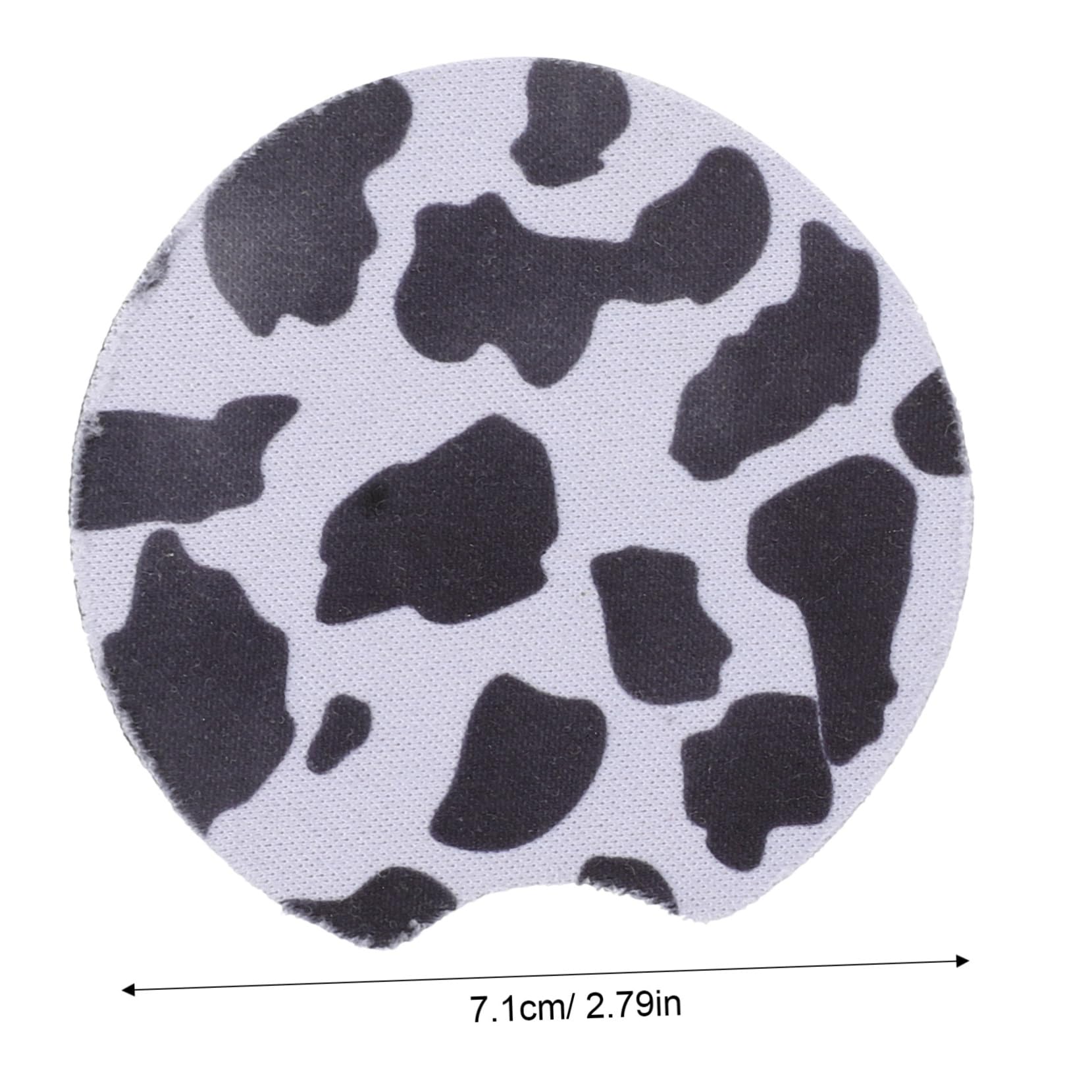 Ciieeo Pcs Car Cup Coasters Stylish Cow Pattern Coasters for Car Easy-Clean Accessories for Men