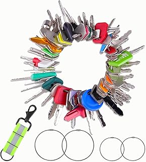 60 Construction Equipment Machinery Operator Key Set, Heavy Equipment Master Keys Set for CAT Catrepillar John Deere JCB Hyster Komatsu Kubota Takeuchi Volvo Yanmar Hitachi