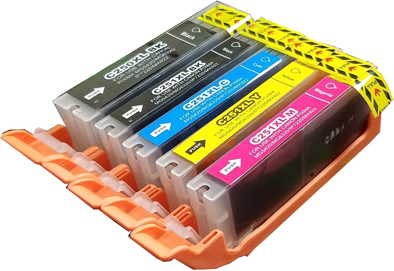 INK4WORK Compatible Ink Cartridge Replacement for Canon PGI-250XL PGI250XL CLI-251XL CLI251 XL Pixma IP7220, MG5420, MG6320, MX722, MX922 (30-Pack)