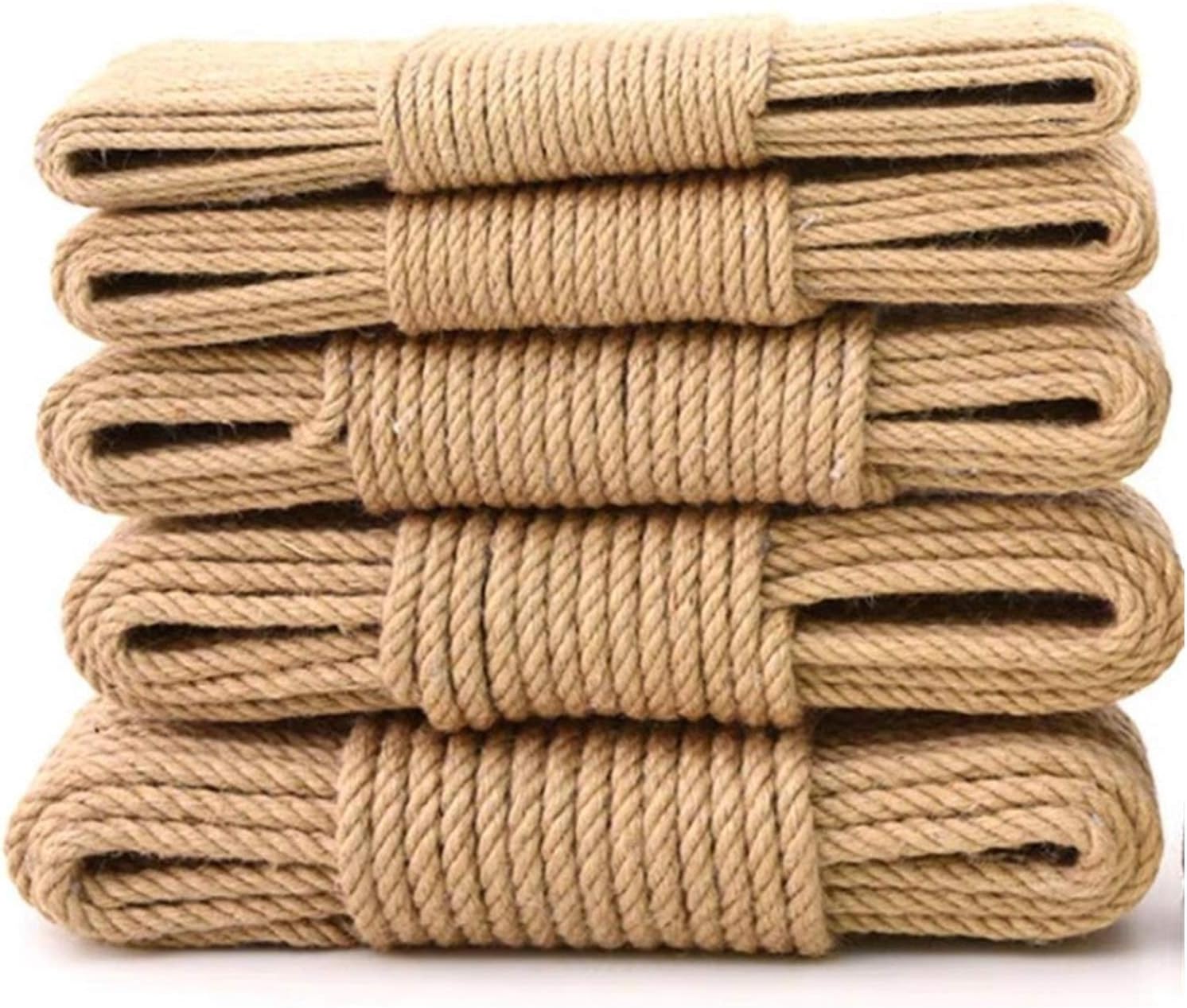 Twine,String, 10mm 10-50m Jute Ropes Twine Natural Hemp Cord DIY Home Decor (Color : 10mm x 10M)(10mm X 50m)
