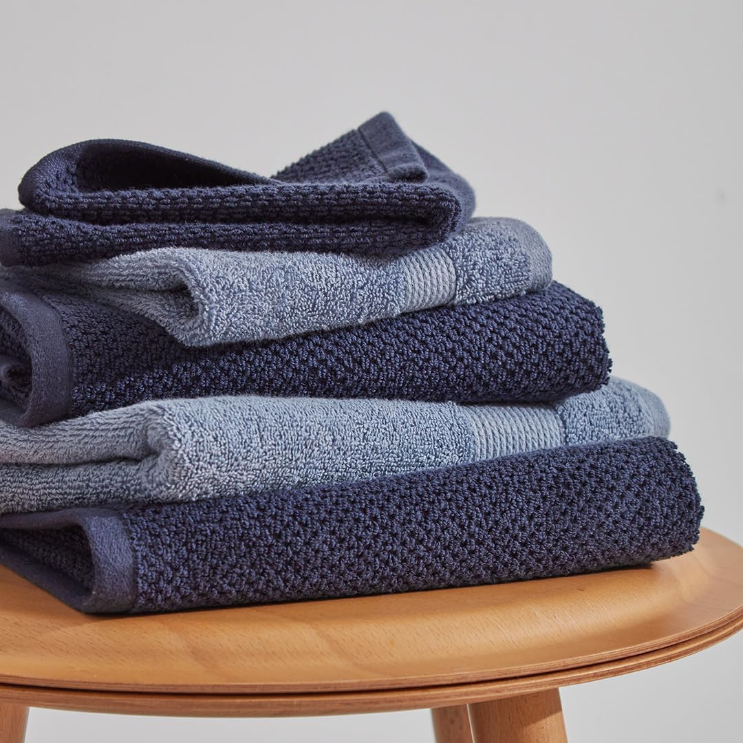 Under The Canopy Organic Cotton Classic Towels - Navy - 2 Bath Sheets