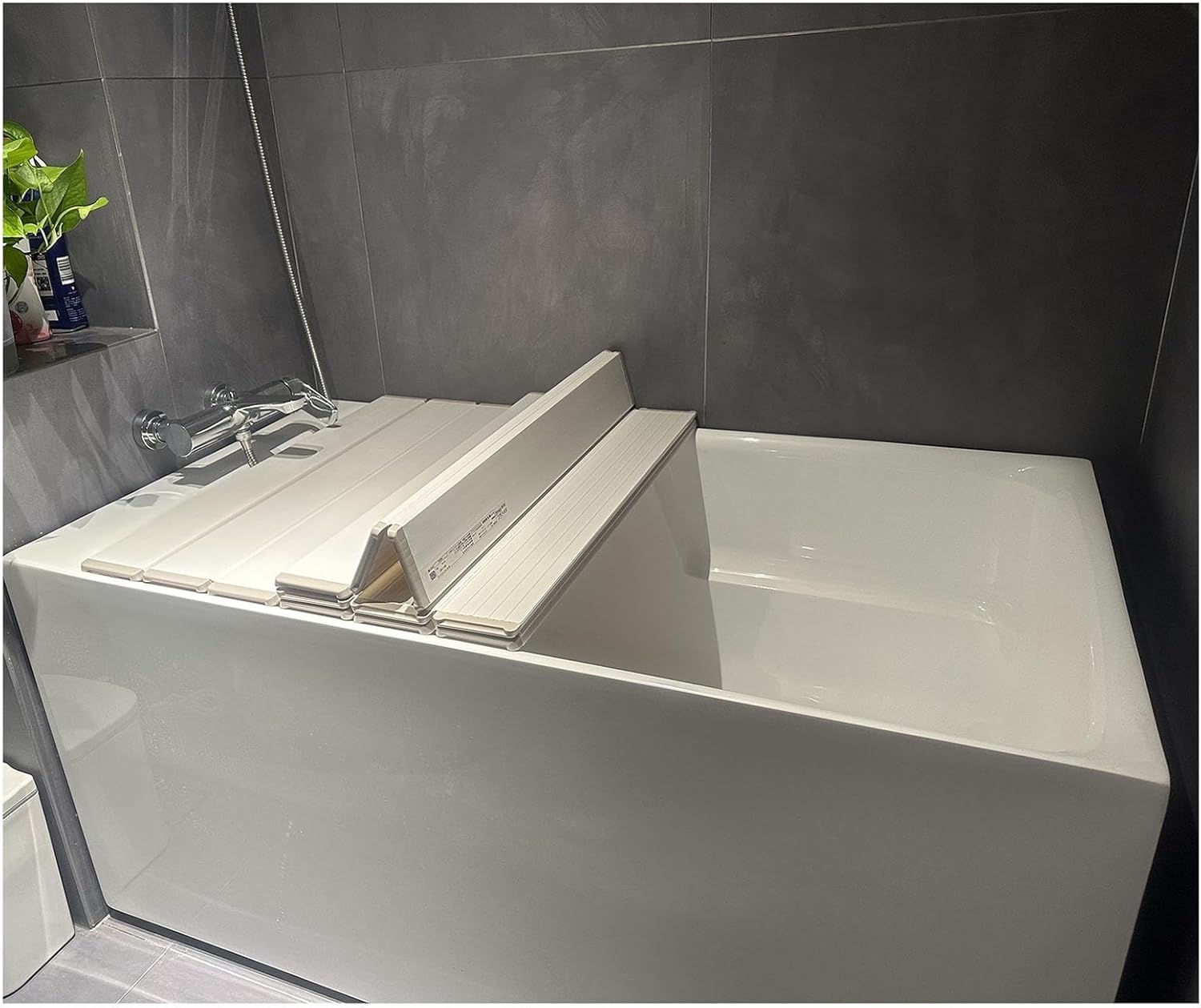 Bathtub Tray Folding Insulation Bathtub Cover Polypropylene Bathtub Tray Shutter Bath Lid, 1cm Thickness Scalable Dustproof Board for Bathroom SPA,Milk Bath Multifunctional(120cmx70cmx1cm)
