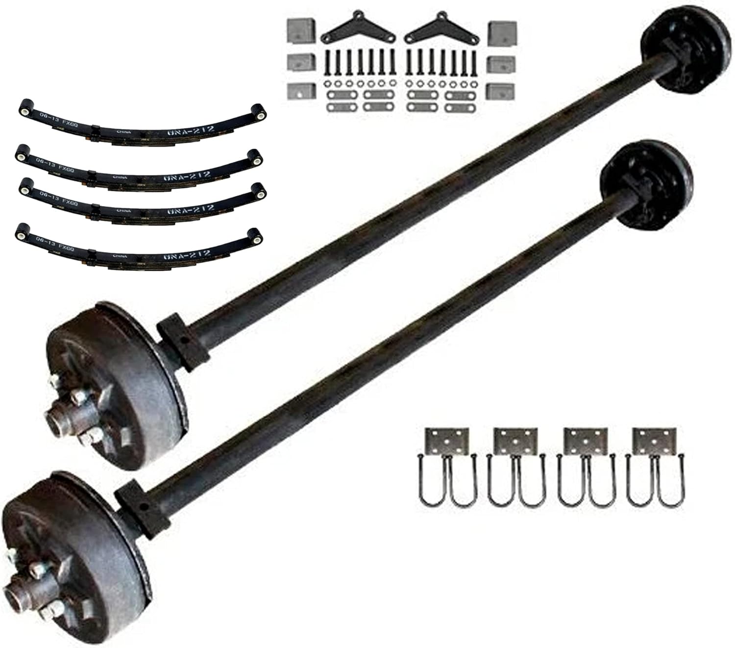 Amazon Dexter 3500ポンド 高耐久タンデム車軸キット 7K容量 アクスルシリーズ 73/58 (5フィート0) 5x4.5