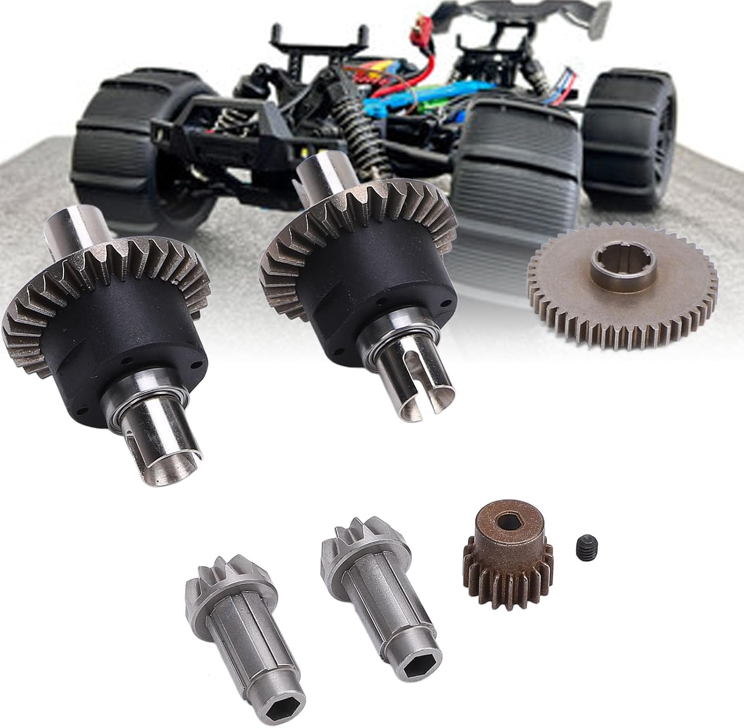 RC Differential Gear Set for 1/16 Scale SCY 16101 16102 16103 7 Pcs