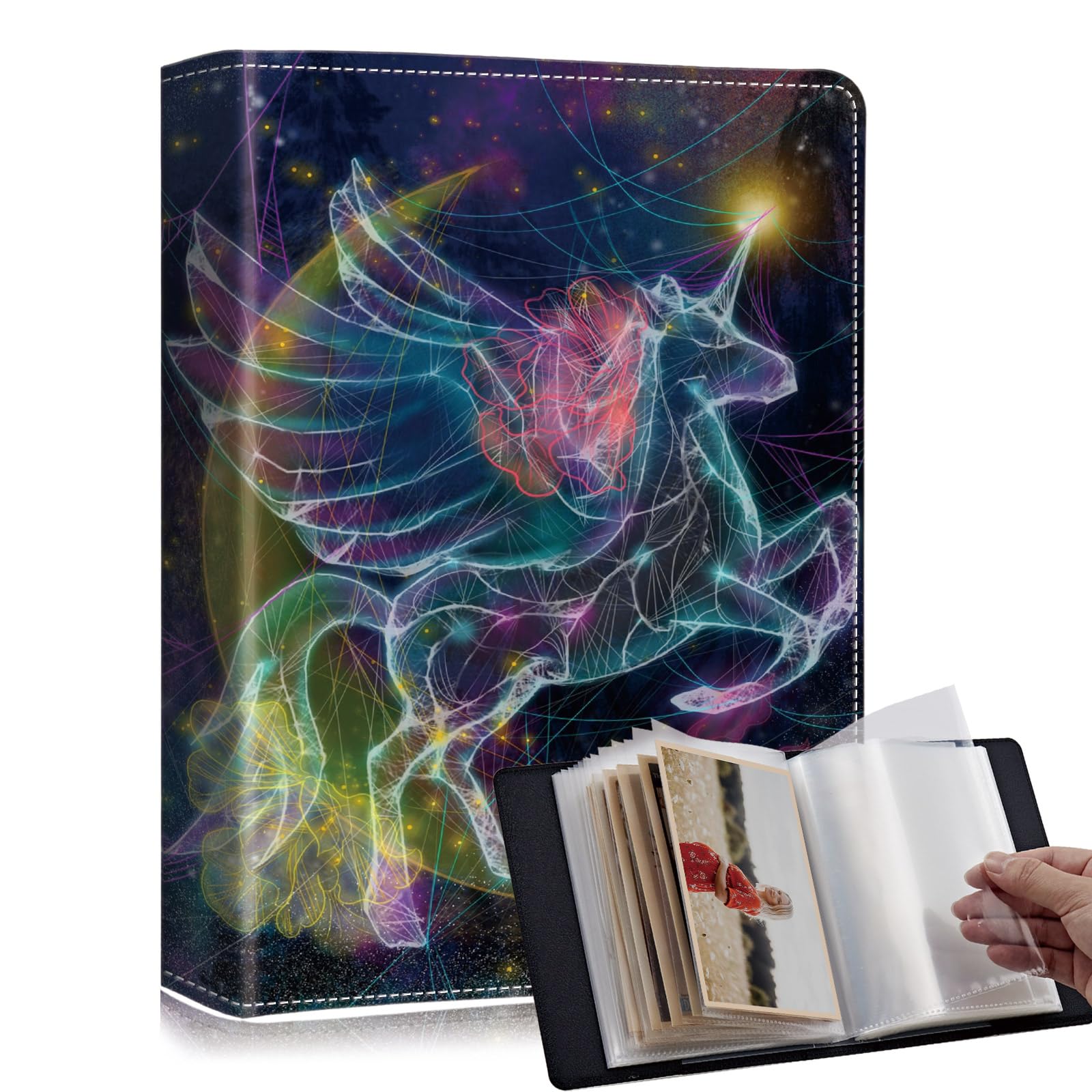 Album photo 10x15 cm avec 60 poches pour 120 photos et couverture HD