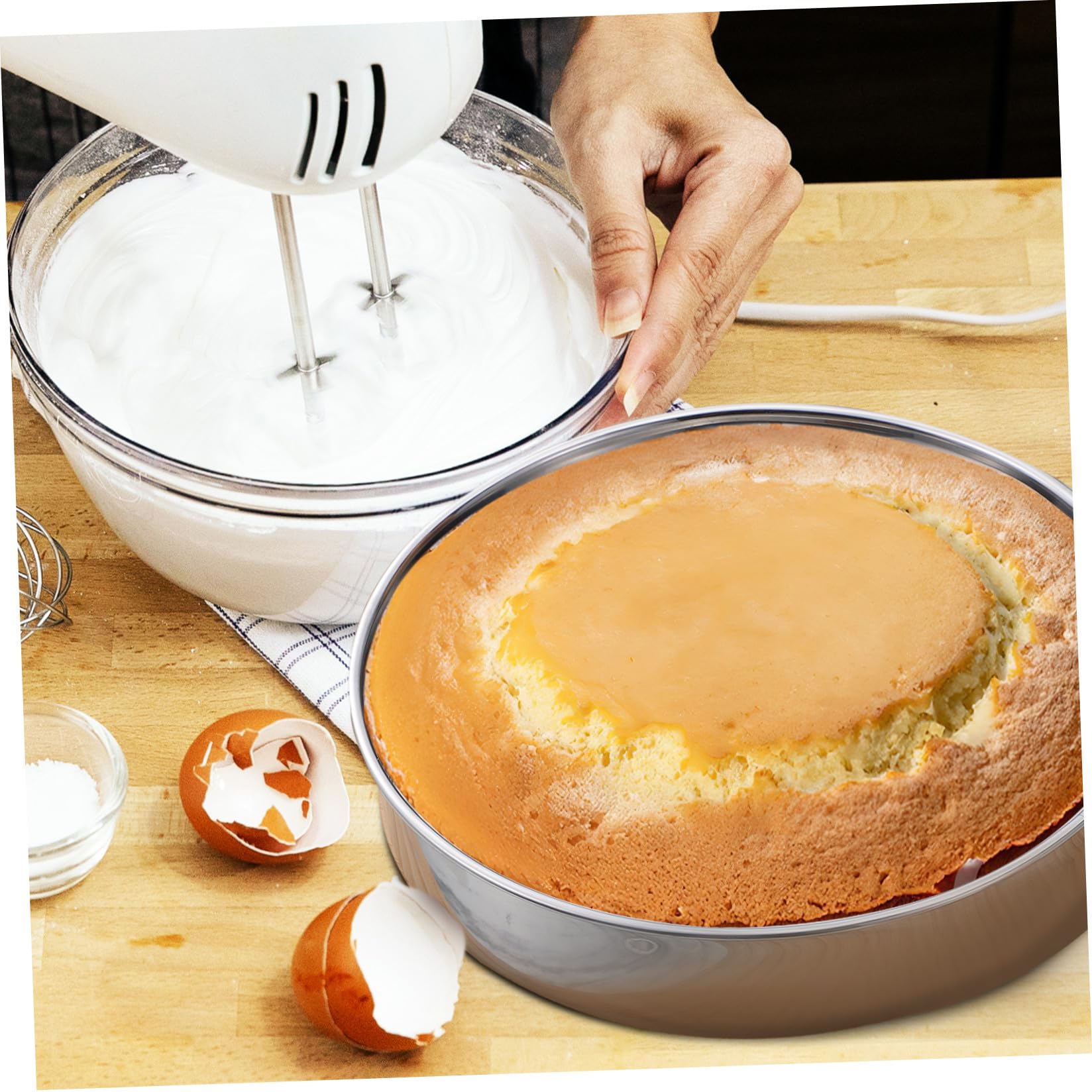 Moules à Gâteau Ronds Outil de Cuisson en Acier Inoxydable Lot de 2 Distribution Uniforme Chaleur pour Pâtisserie et Préparation de Repas