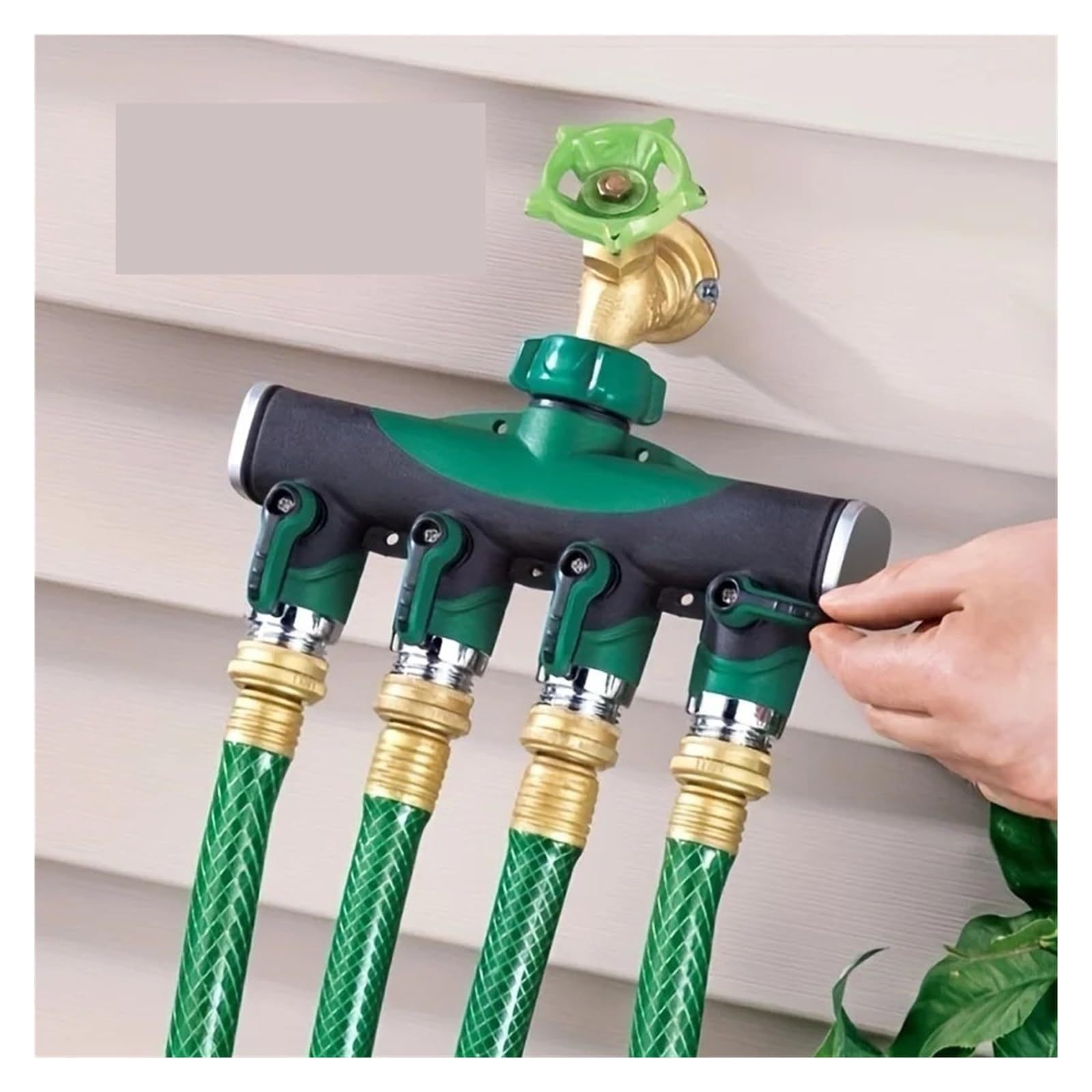 1 pz, regolatore di distribuzione acqua a valvole unidirezionali in lega zinco for irrigazione del prato da giardino, rubinetto for tubi giunzione, piante(One Pass Four Shunt)