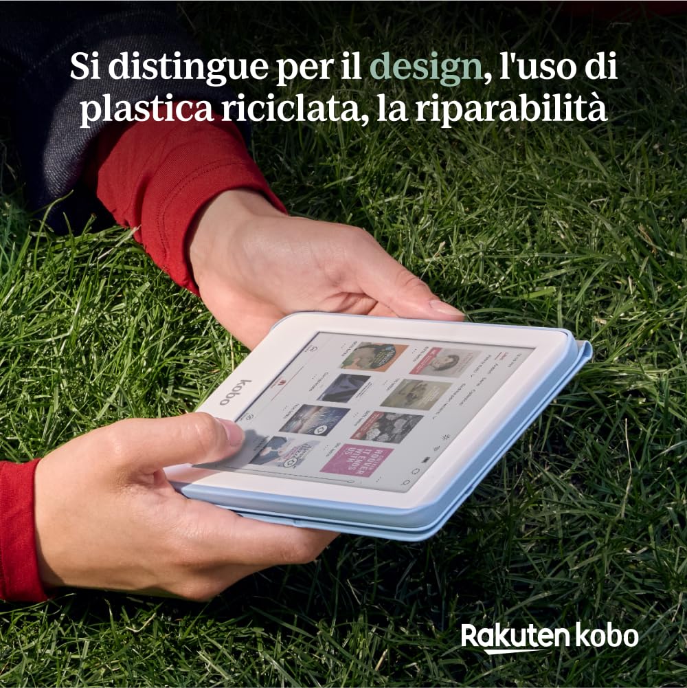 Kobo Clara Colour | eReader | Display antiriflesso a colori E Ink Kaleido™ 3 da 6” | Modalità Scura| I Audiolibri | Impermeabile (Bianco)