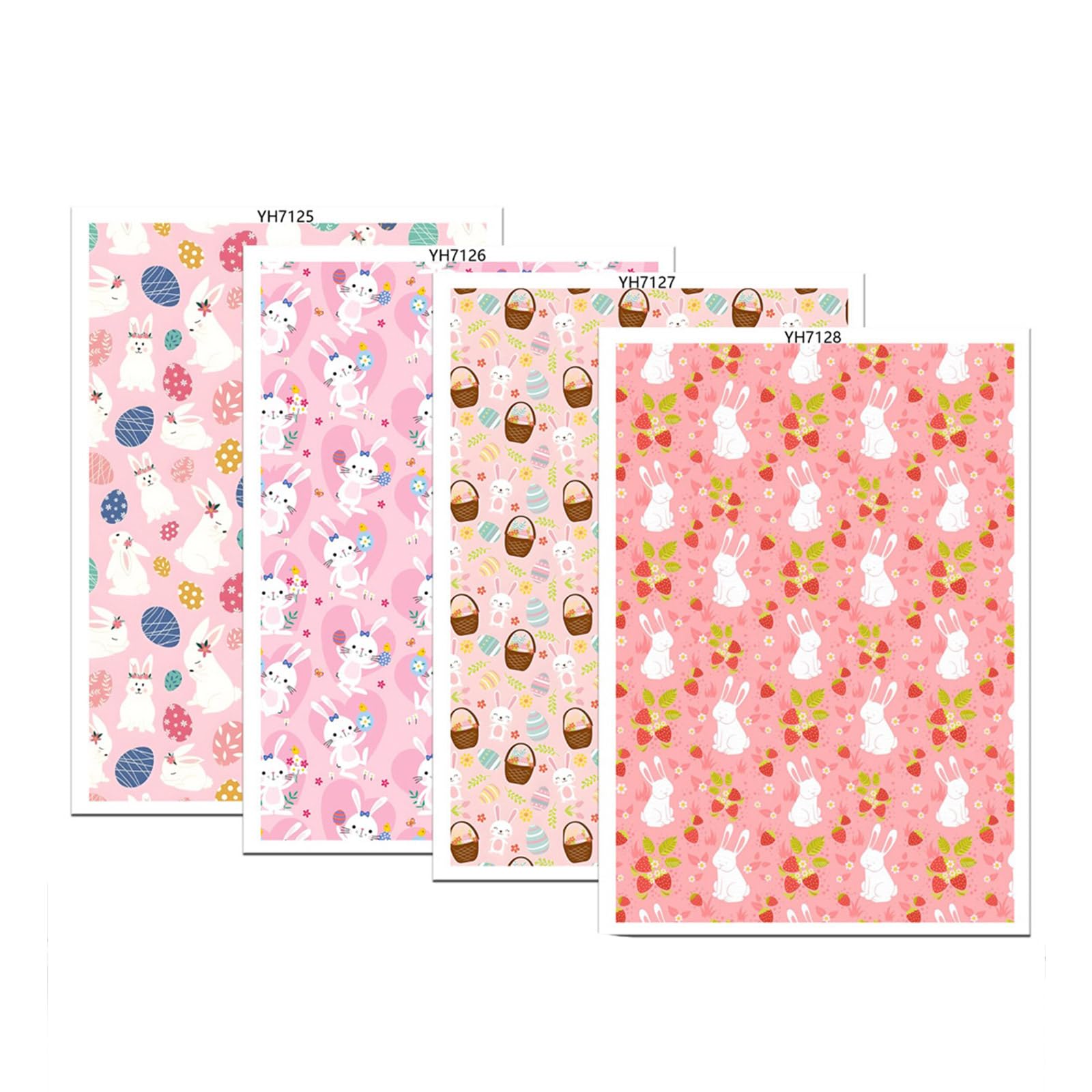 4 Sheets Flower Transfer Paper Sticker for Clay, Paper, Floral Sheets for Earring Making Pottery Earrings Sticker