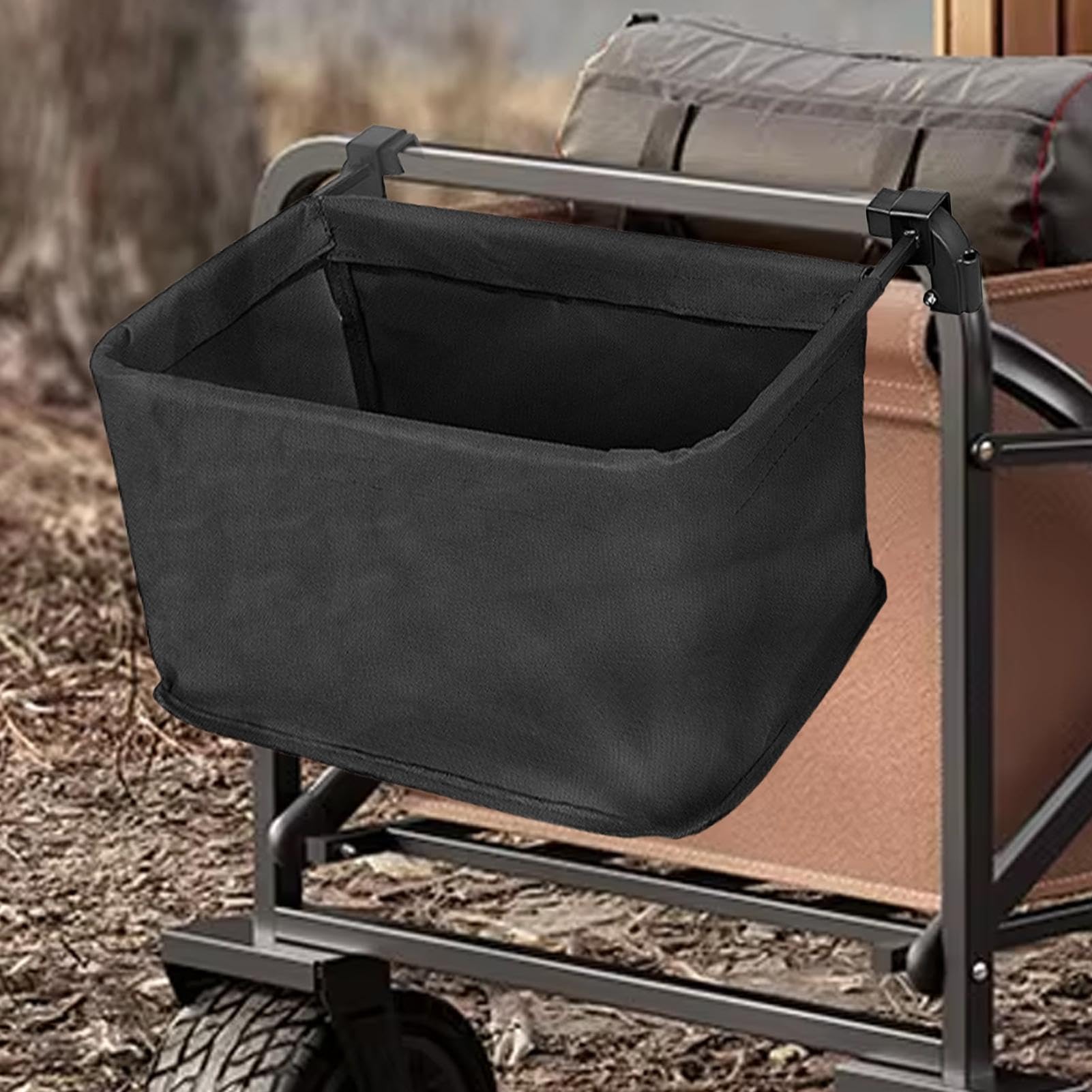 Sac de rangement pour poussette | Tissu Oxford pliable de grande capacité avec crochet, idéal pour la plage, le camping, le pique-nique, le barbecue, le jardin, le shopping