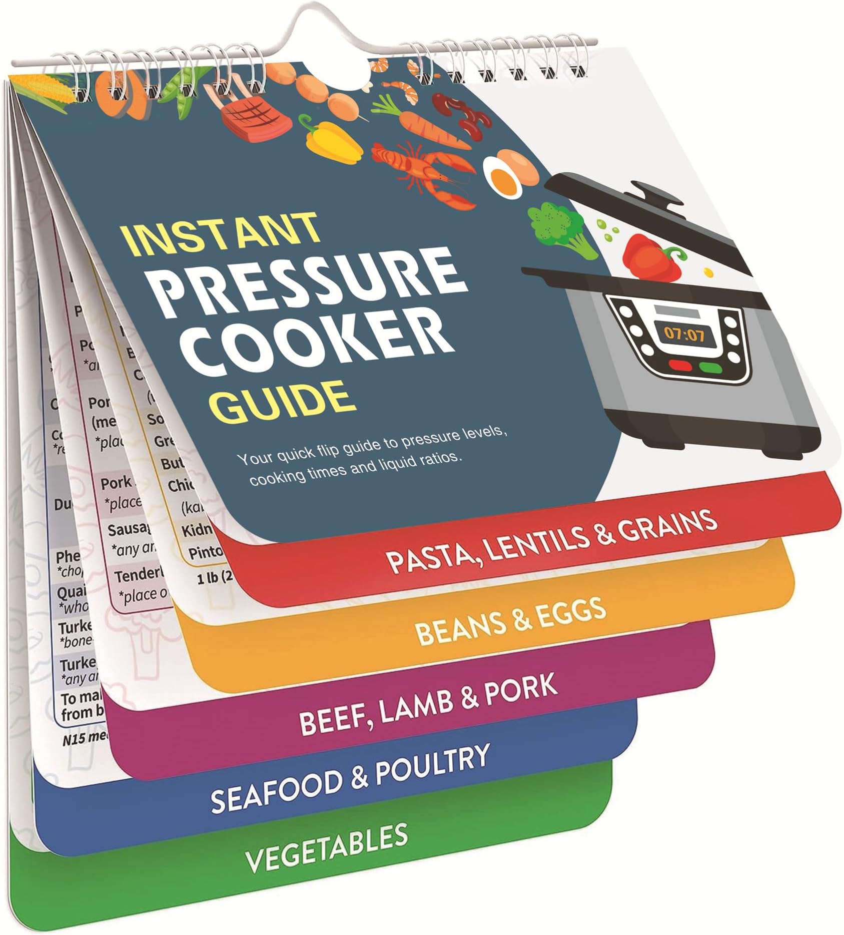 Instant Pot Cheat Sheet Magnetic Cooking Guide Booklet - 2024 Newest Instant Magnet Cheat Sheet Set Instant Pot Accessories - Cooking Instapot Accessory Kitchen Gadgets Pot Cheat Sheets