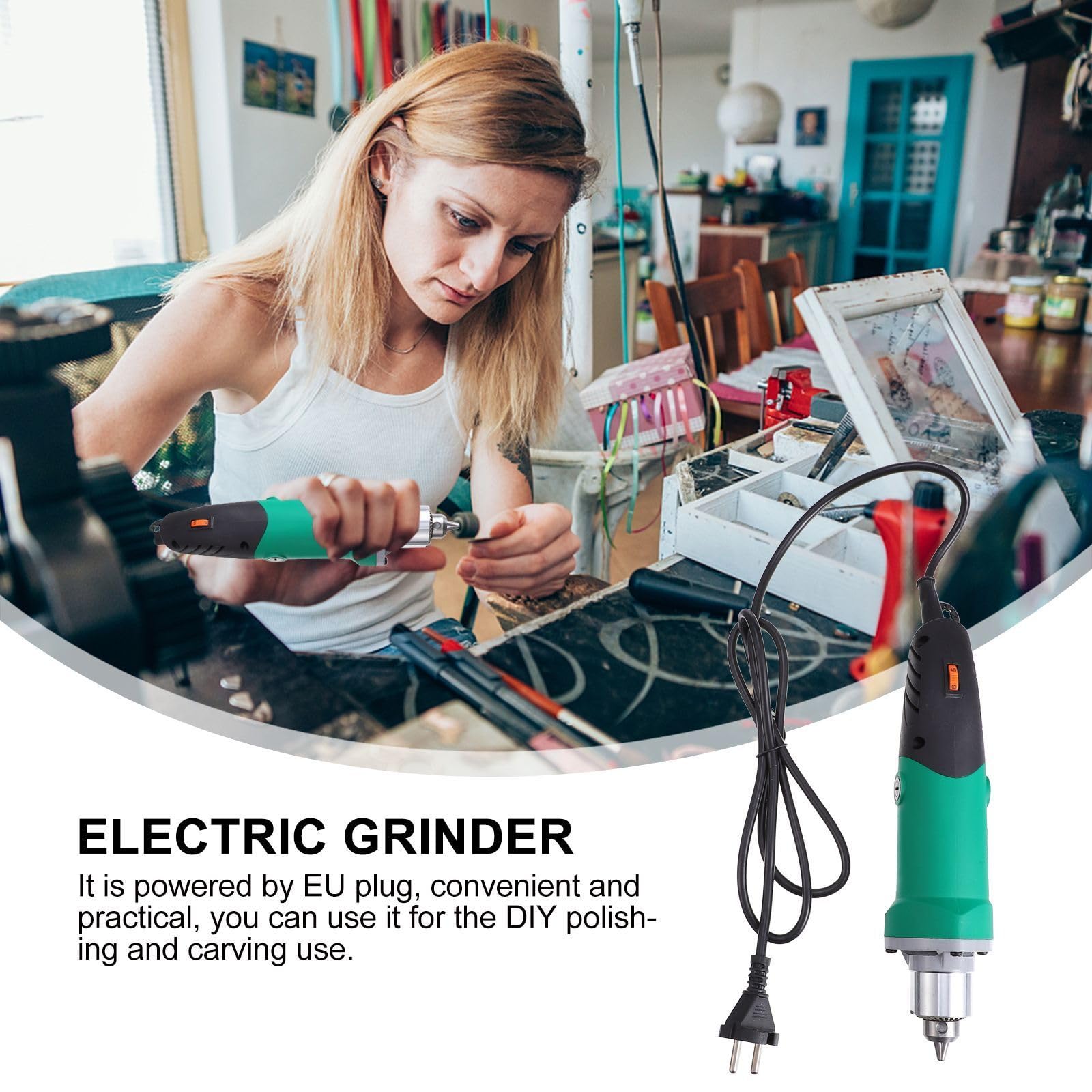 Machine à Broyer Électrique 500w Mandrin 6,5mm, Vitesses Élevées et Dissipation Thermique pour Gravure, Perçage et Découpe Précises