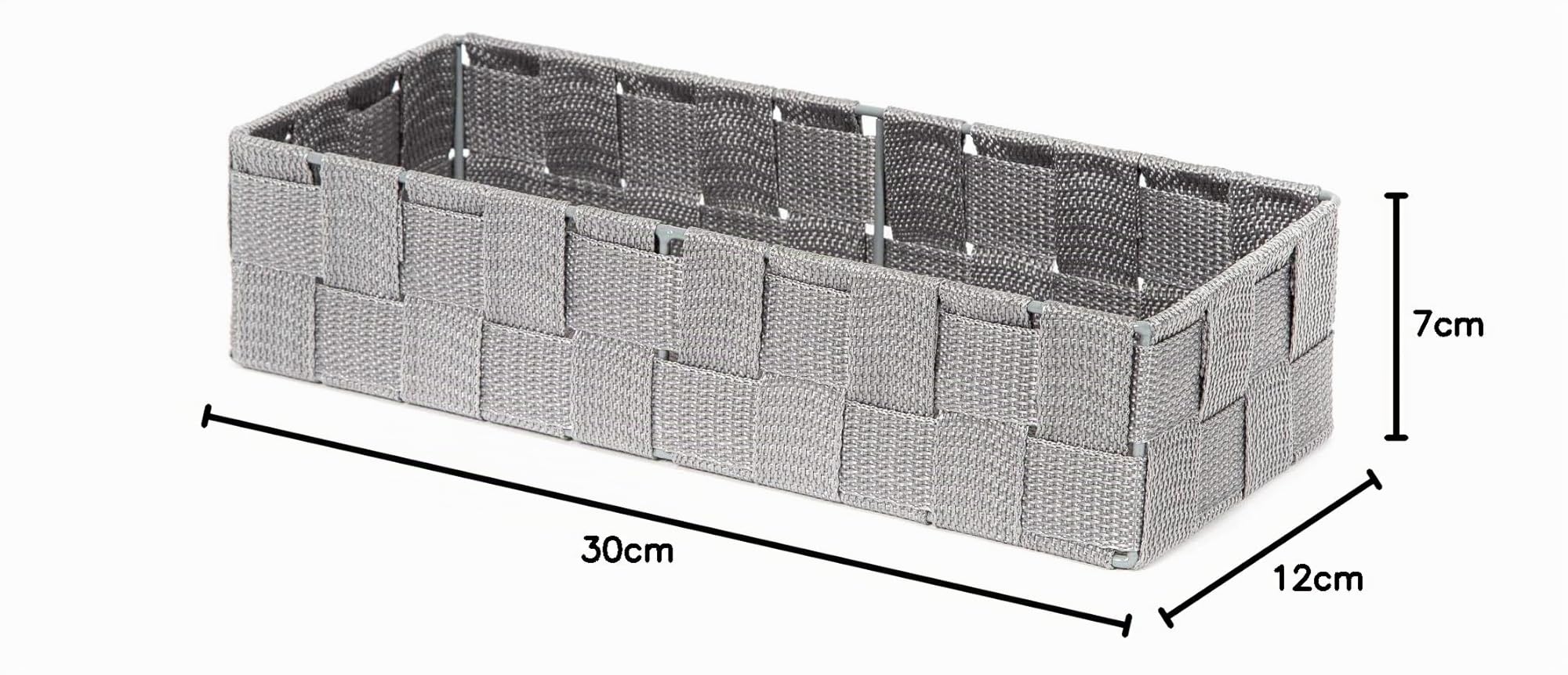 Compactor STAN Organizer LIFE Cesto Organizzatore in Cintura di Rayon, Grigio, 12x30x7 cm