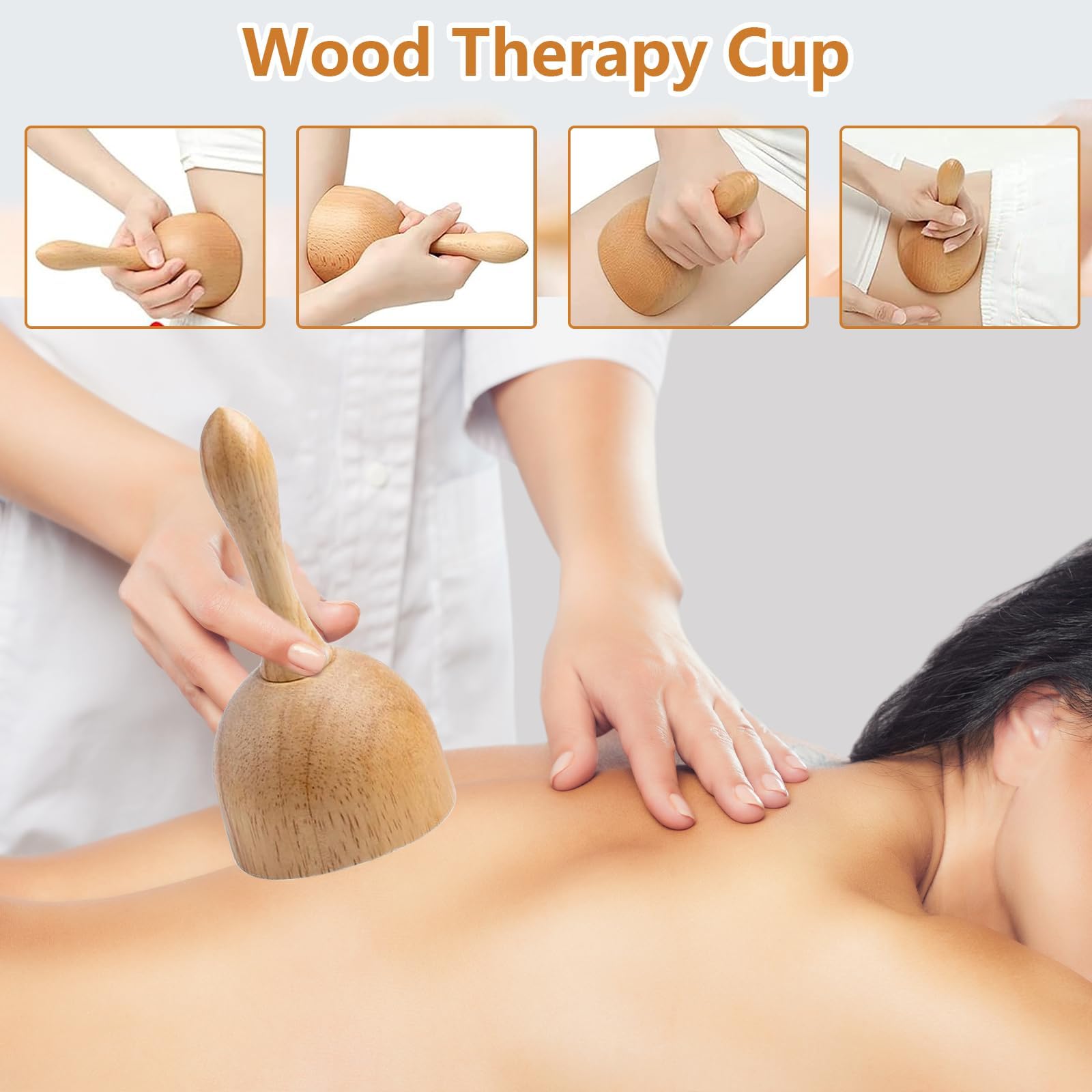 Ensemble de massage en bois de 16 pièces, avec drainage lymphatique, masseur cellulite, planche Gua Sha et rouleaux en bois pour façonner le corps et soulager les douleurs musculaires