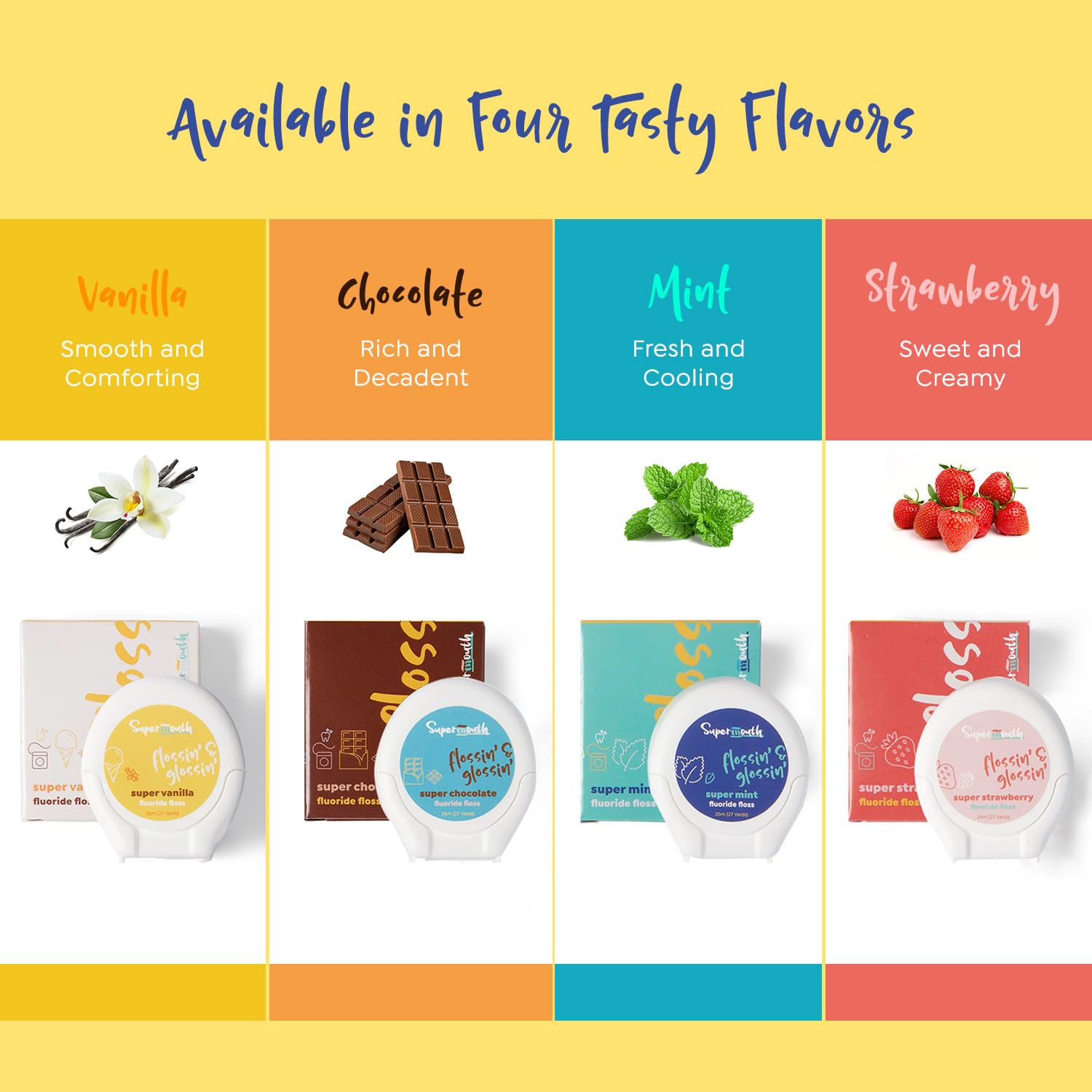 SuperTeeth Prebiotic Soft Floss With Hydroxyapatite | Expanding