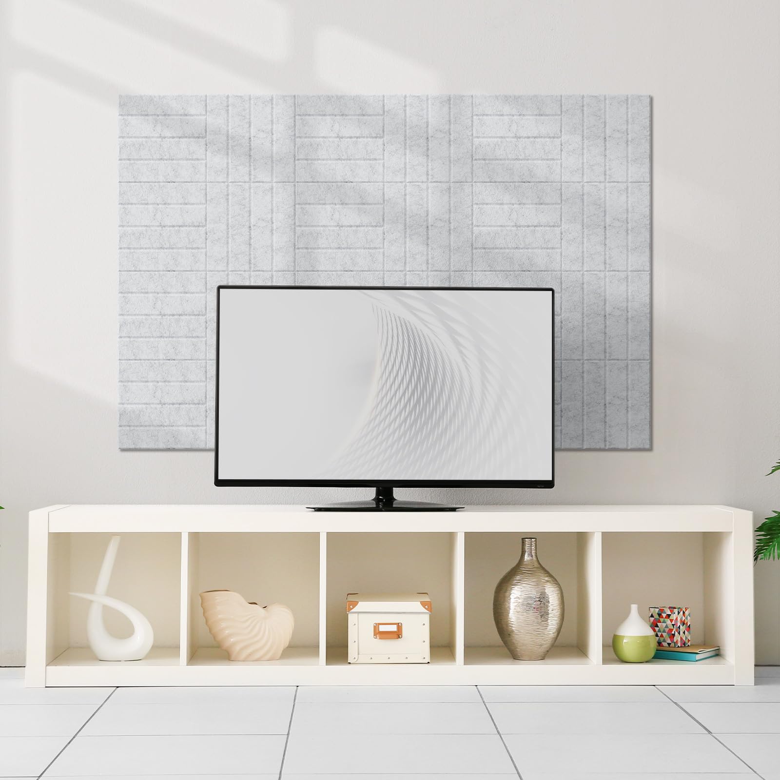Vieshful 10 Stück Akustikpaneele Selbstklebend – 30x30x1cm Schallschutzplatten & Wandpaneele selbstklebend aus Filz, Hochdichte Akustikplatten für Wandverkleidung, Tonstudio, Heim & Büro, Grau