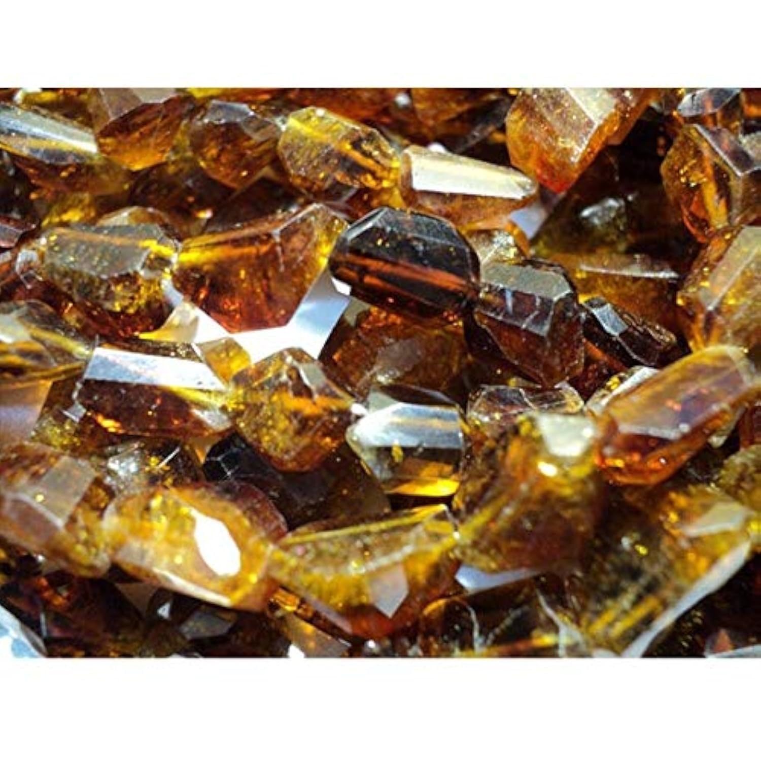 Citrine step cut nuggets pour créer vos propres bijoux bohèmes chics couleur brandy