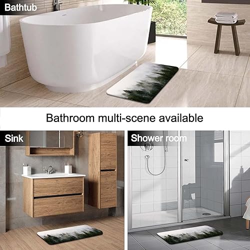 Miniatura 6 de Lnond Juego de 4 piezas de baño negro con cortina de ducha y alfombras, juegos de cortinas de ducha con tapetes y accesorios, juegos de decoración