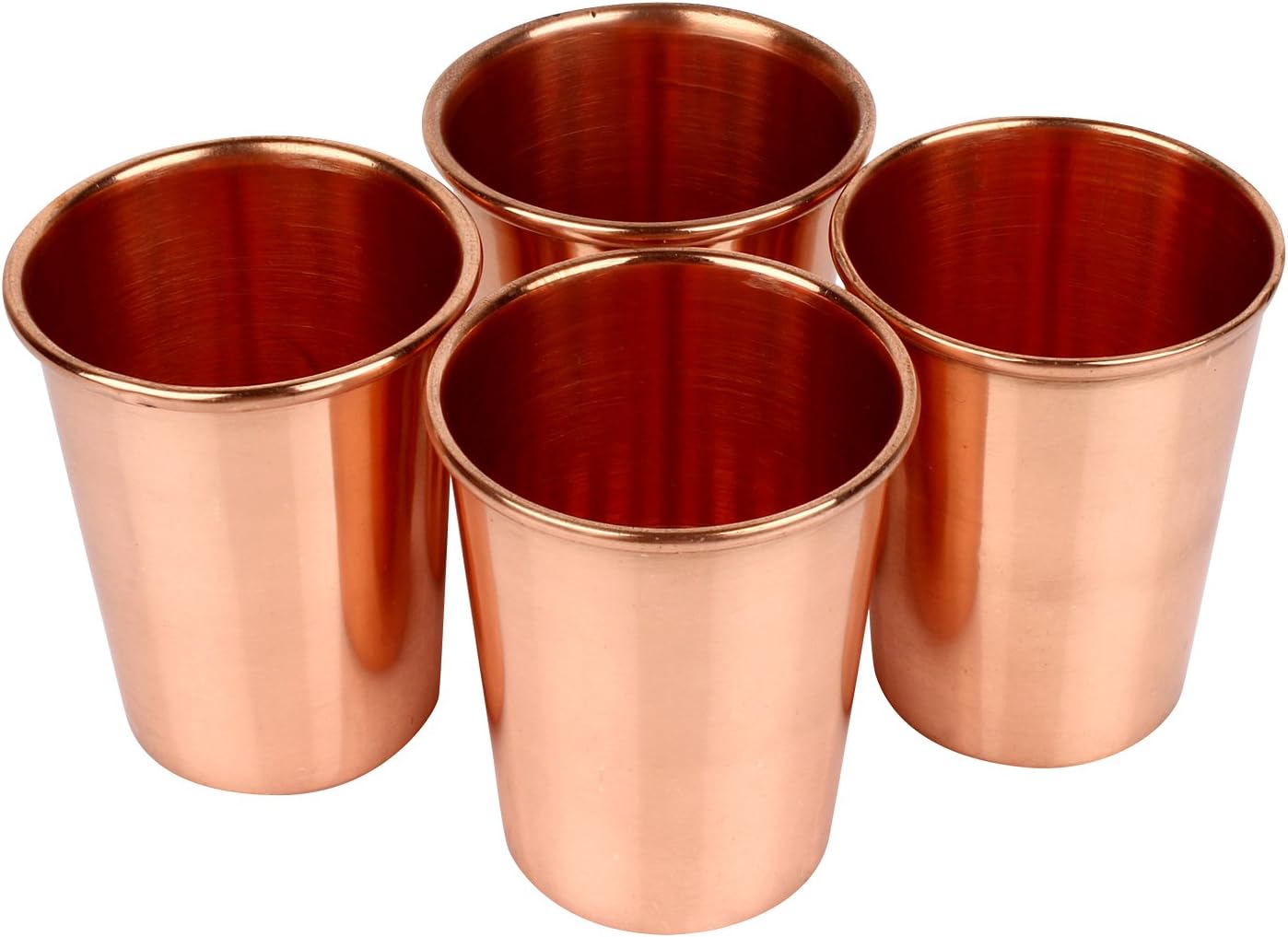 AVS STORE ® Set of 4 Small Solid Copper Moscow Mule Shot Glasses 2 oz