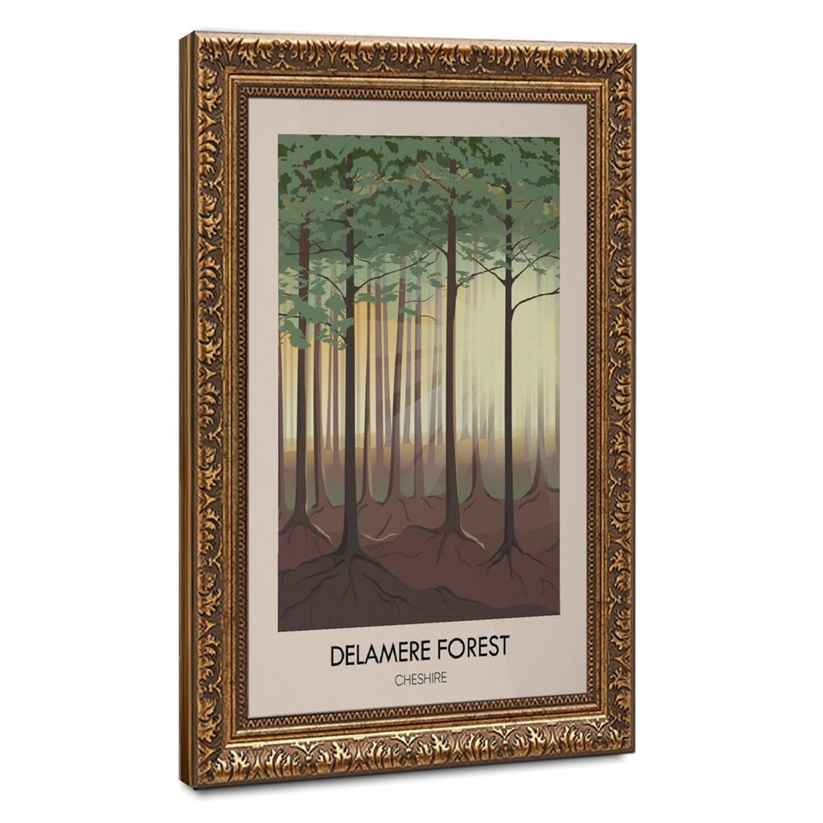 Bareronor Delamere Forest Canvas Poster Bedroom Decor Landscape Office Room Decor Gift 16" L X 24" W
