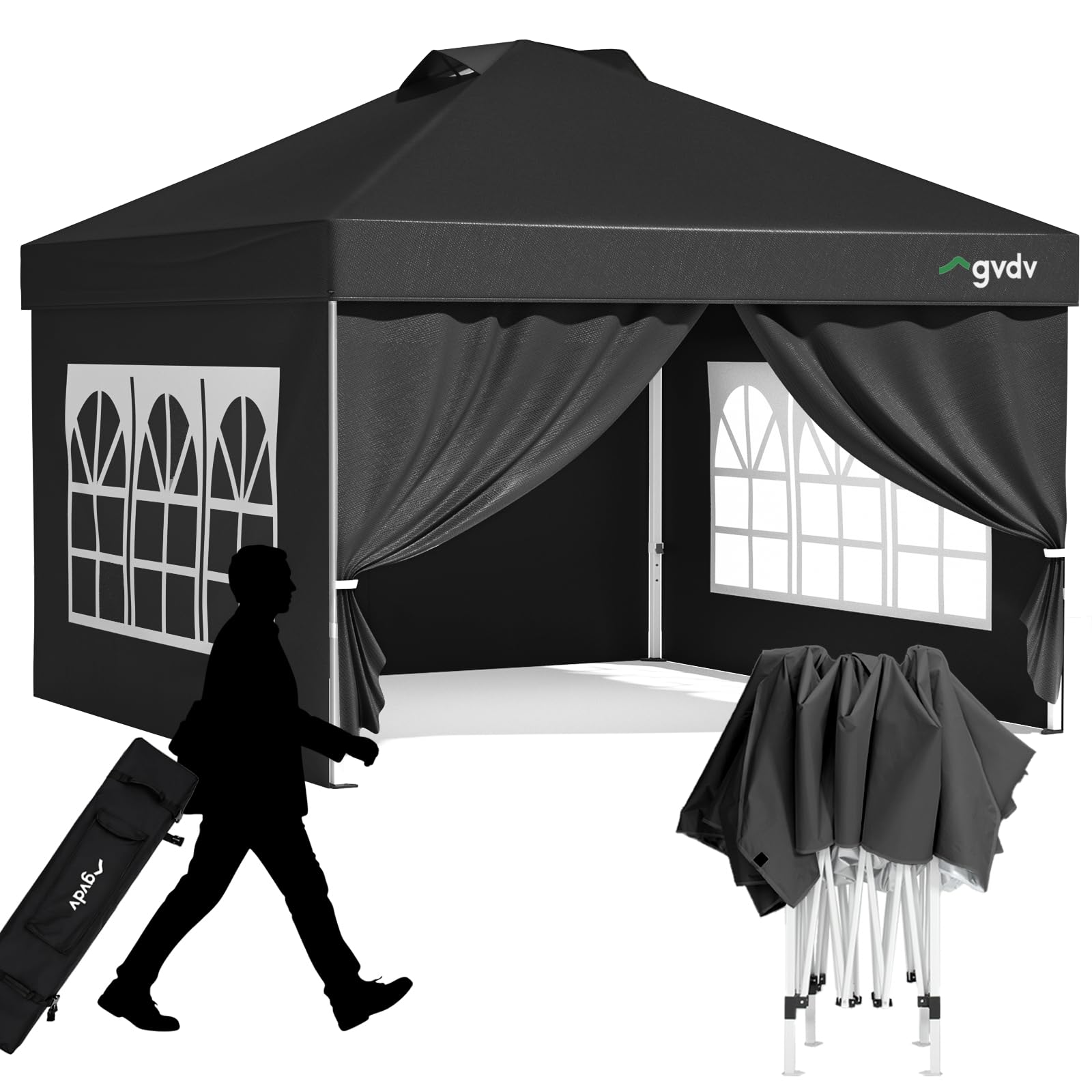 Amazon.com : GVDV 10x10 Pop Up Canopy Tent with 4 Sidewalls, Beach
