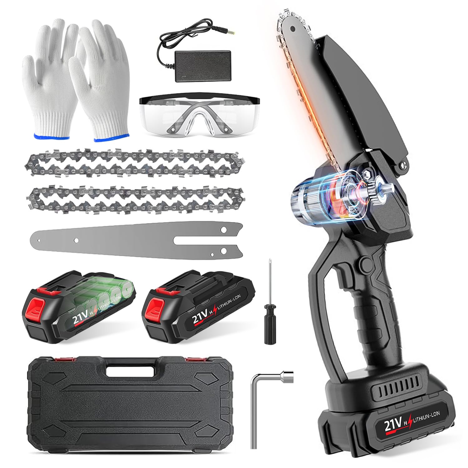 Amazon | チェーンソー 充電式 【2025新登場】電動 チェーンソー 小型