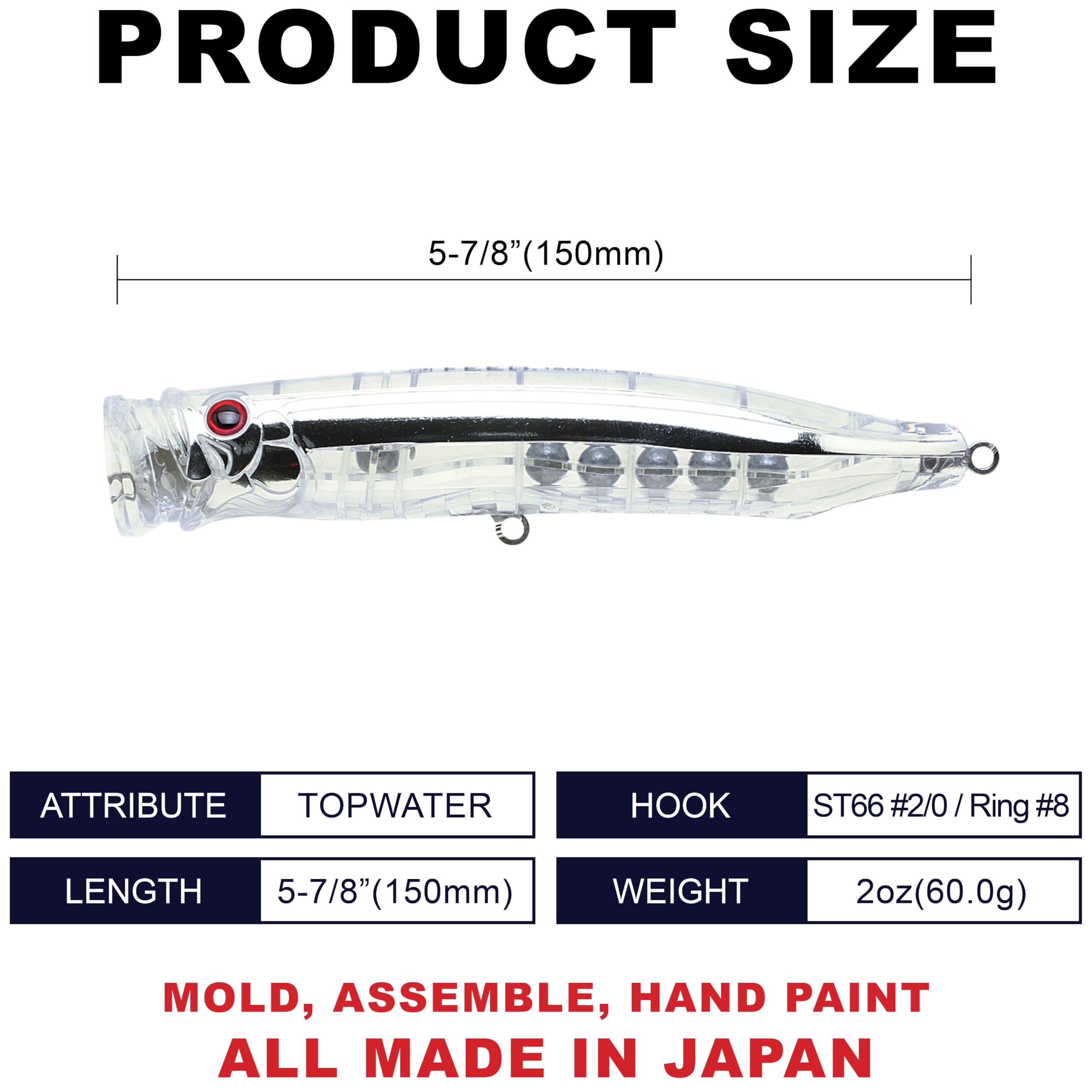 Tackle House (TACKLE HOUSE) CONTACT feed Popper 150 No.08 (japan import)