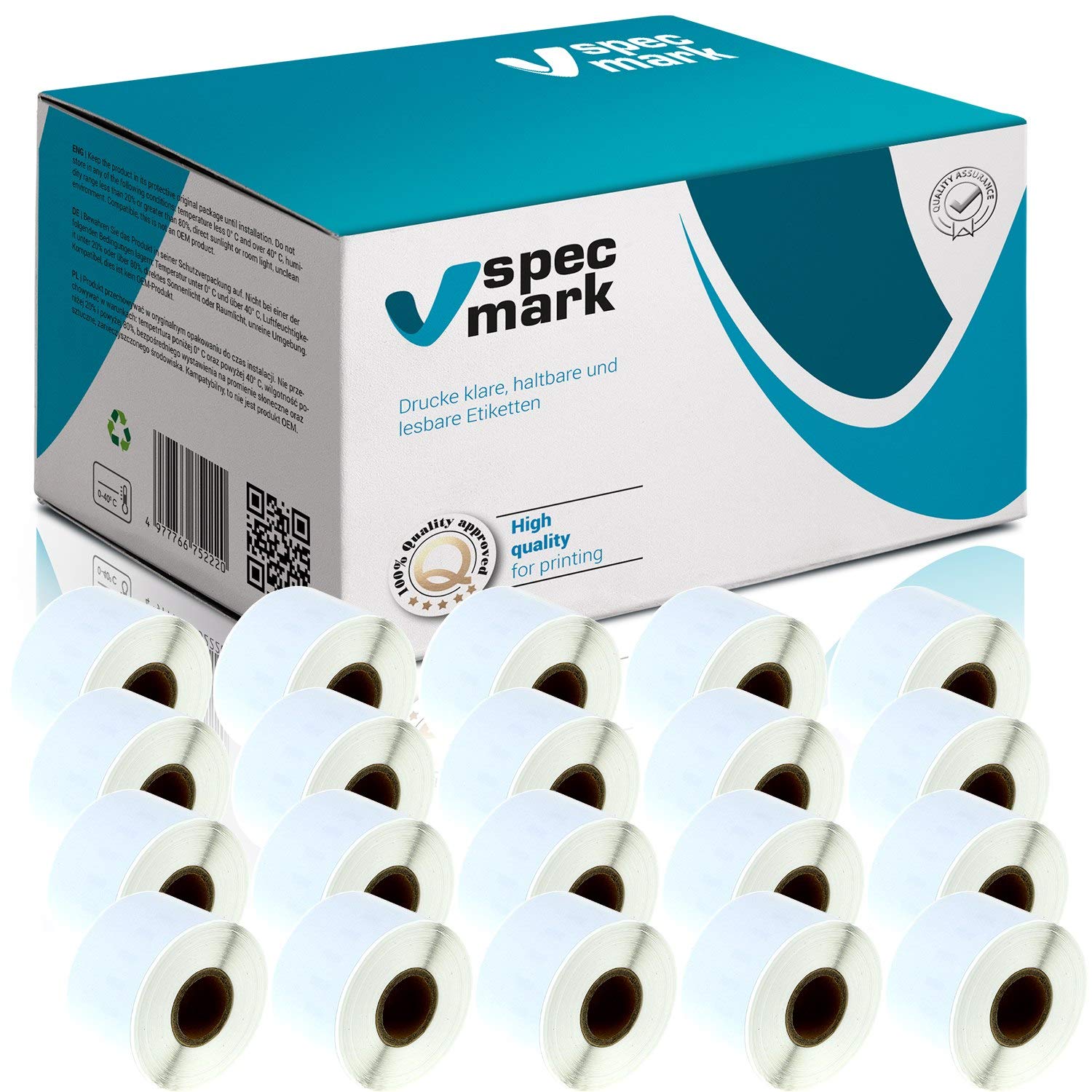 specmark Etiketten kompatibel mit DYMO 99018 38mm x 190mm S0722470 110 Stück - Bild 21 von 40