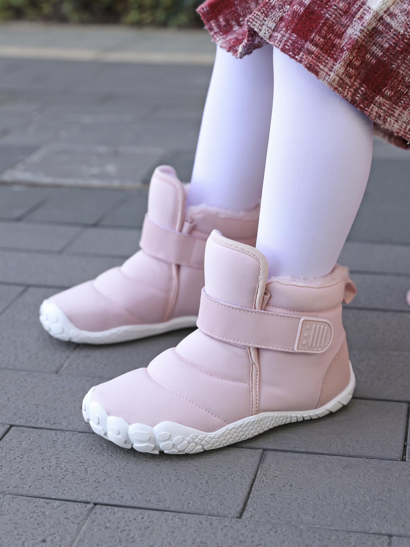 Unisex Niños Barefoot Botas de Invierno,Zapatos de Trekking Barefoot Minimalistas,Cómodas Antideslizante Bota de Invierno Gr.25-36 EU