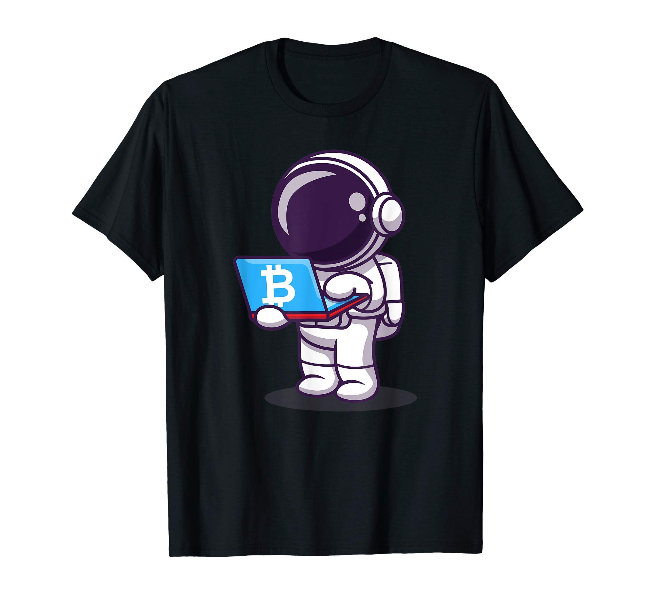 Bitcoin, BTC, Crypto, Hodl & Blockchain GiftsAstronaut buying ticket to the moon with BTC Bitcoin T-ShirtOEKO-TEX STANDARD 100