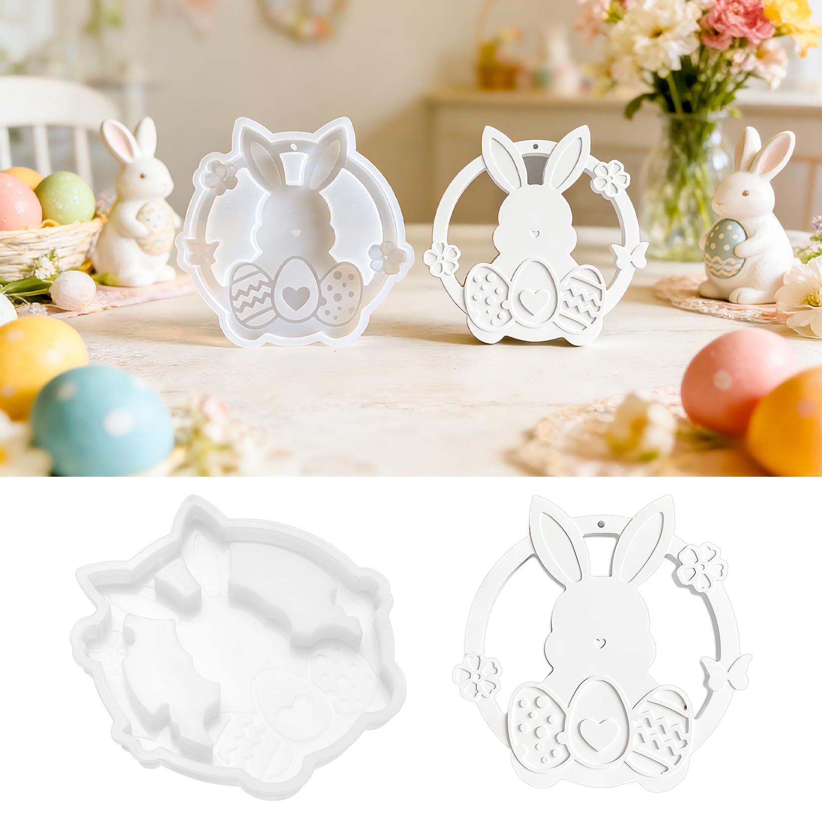 Silikonformen Gießformen Ostern, Silikon Gießform Ostern, Gießformen Silikonformen Hasen Frühling, Giessformen Osterhasen für DIY Handwerk Osterdeko giessform ostern