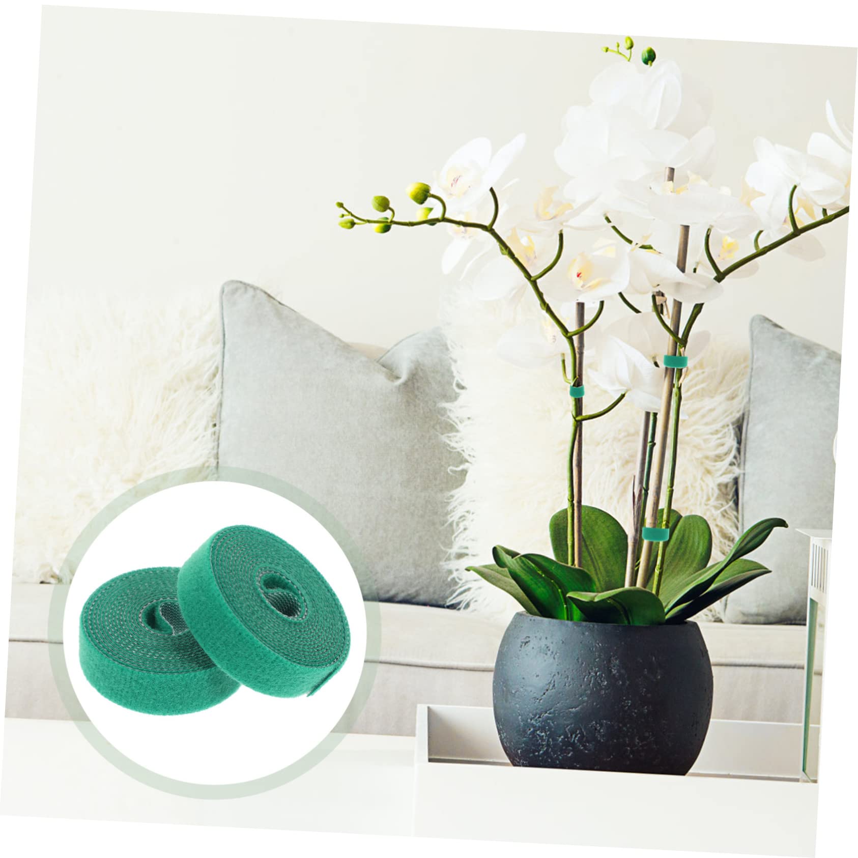 POPETPOP 8pièces Ruban De Jardinage Réutilisable pour Support De Plantes Ajustables Et pour Plantes Grimpantes Et par Rouleau Vert