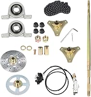 Vista 1 de labwork Kit de eje trasero vivo de 29 pulgadas/740 mm con conjunto de freno y reemplazo de cadena para triciclo de derrape, go kart, 50 cc, 70 cc