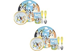Bluey 5-Piece Dinnerware Set: The Perfect Dish Set for Your Little Bluey Fan