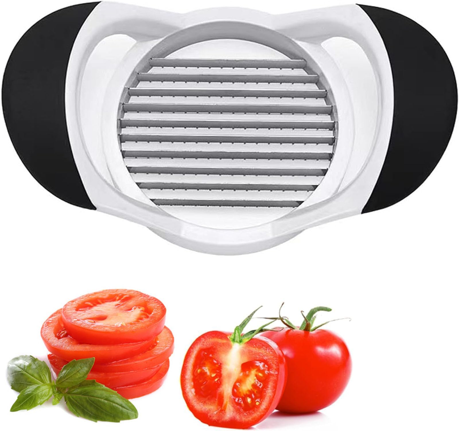 PCTC Tomato Slicer, Stainless steel tomato slicer, Vegetable Slicer,10 Sharp Blades Tomato Slicer Tool, Easy Grip Handle Lightnweight Kitchen Tool, Time-Saving Tomato Cutter(1 Pack)