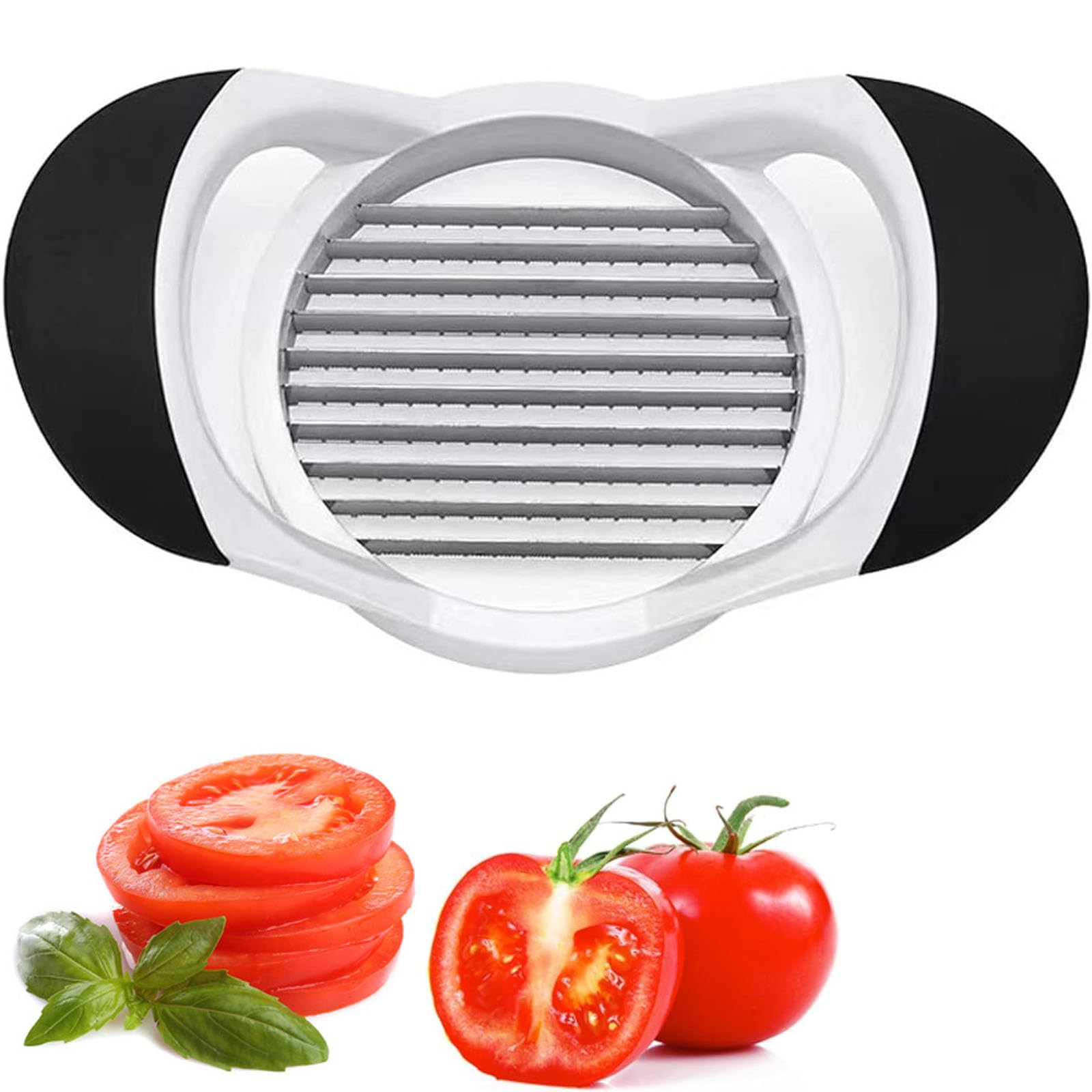 PCTC Tomato Slicer, Stainless steel tomato slicer, Vegetable Slicer,10 Sharp Blades Tomato Slicer Tool, Easy Grip Handle Lightnweight Kitchen Tool, Time-Saving Tomato Cutter(1 Pack)