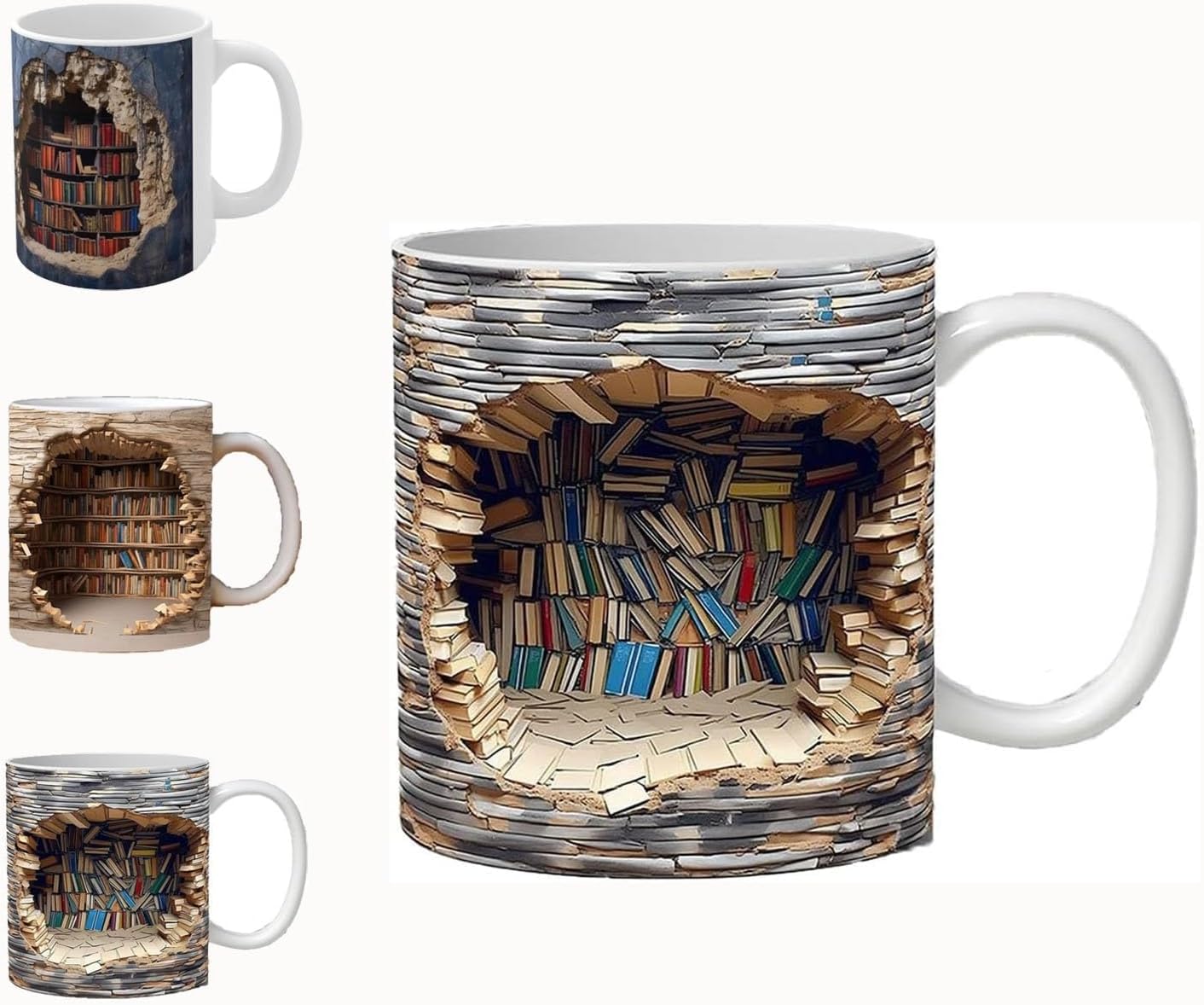 Tasse Unique en 3D Fait Main pour les Passionnés de Lecture Tasse Unique en 3D Fait Main pour les Passionnés de Lecture